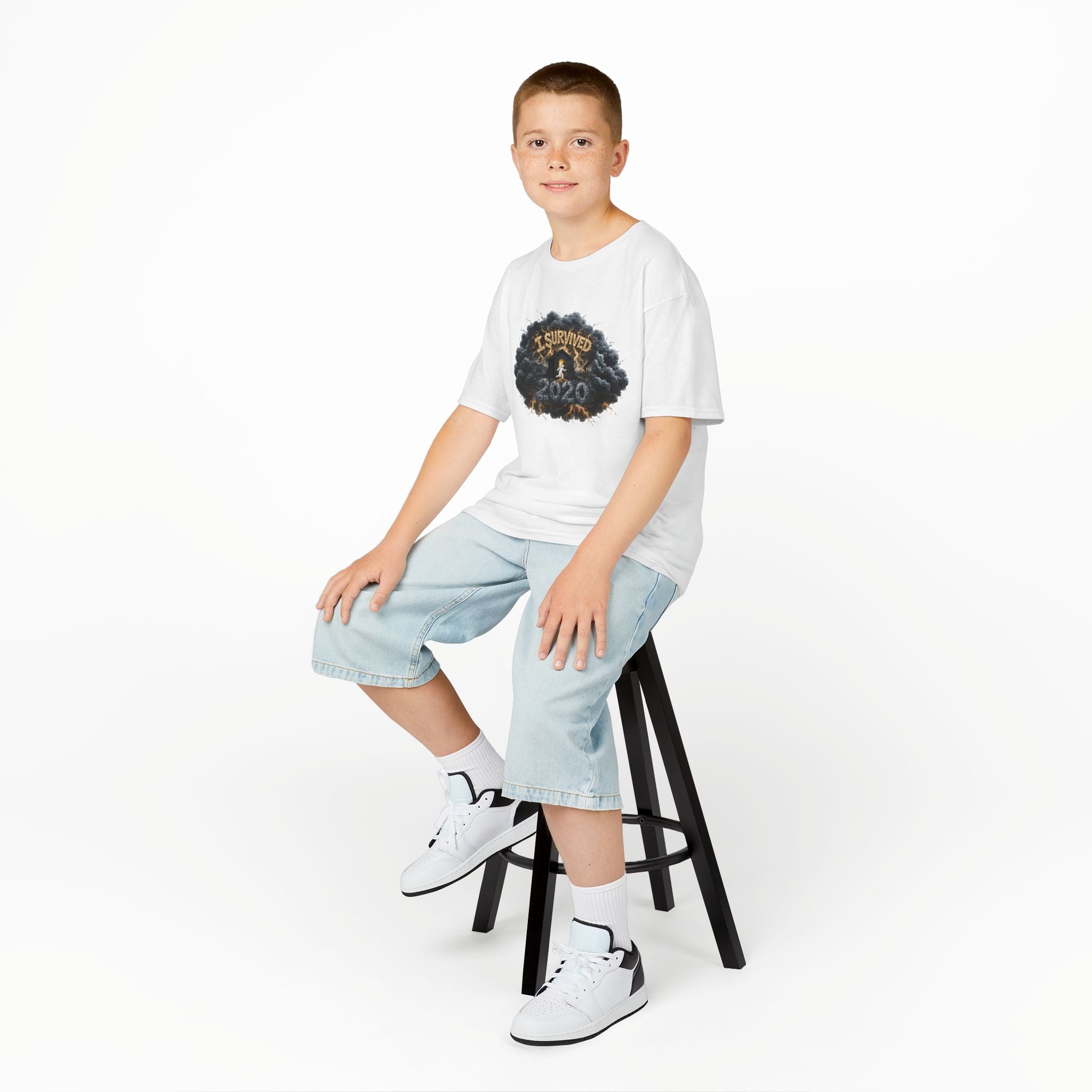 I Survived 2020 — Director's Cut Original Design Teaser Tee | Season 1 Premiere Drop Kids Heavy Cotton™ Tee