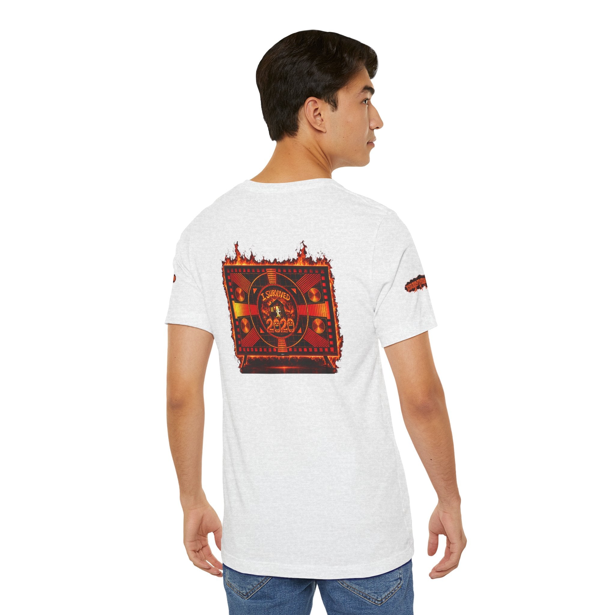 I Survived 2020 — "Please Stand By" Test Pattern Tee Wildfire Signal Special Edition Summer Premiere Unisex Jersey Short Sleeve Tee