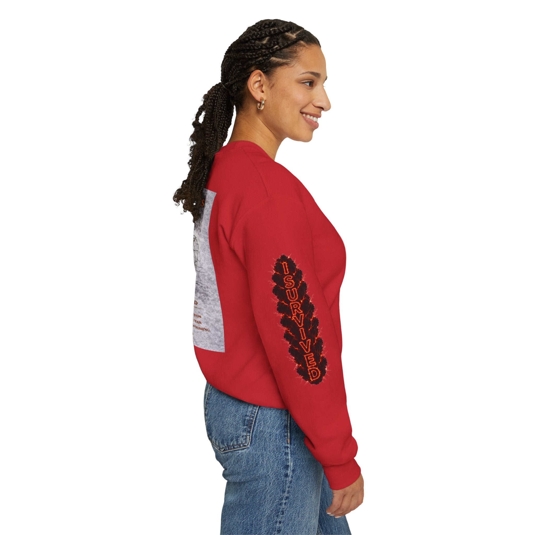 I Survived 2020 — Director's Cut S2:E4 "Western U.S. Wildfire Season" | Mid-Season Finale Pt. 1 | Wildfire Edition Memorial Unisex Heavy Blend™ Crewneck Sweatshirt