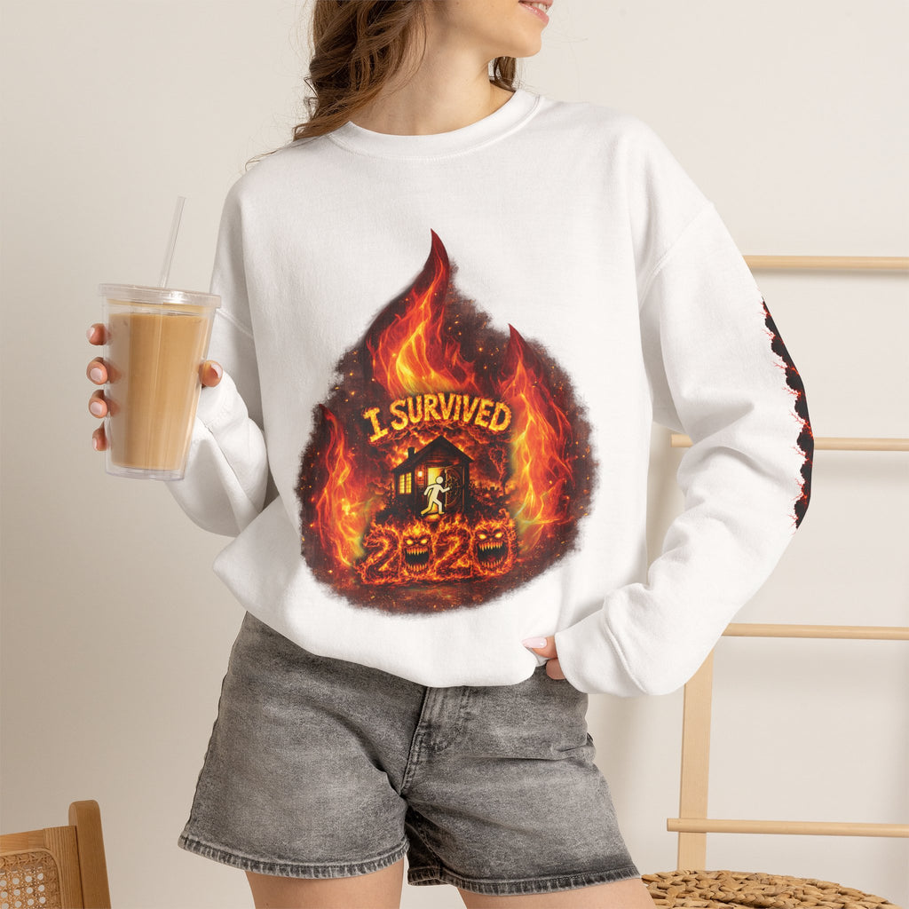 I Survived 2020 — Director's Cut S2:E3 "The California Wildfires" | Wildfire Edition Memorial Unisex Heavy Blend™ Crewneck Sweatshirt