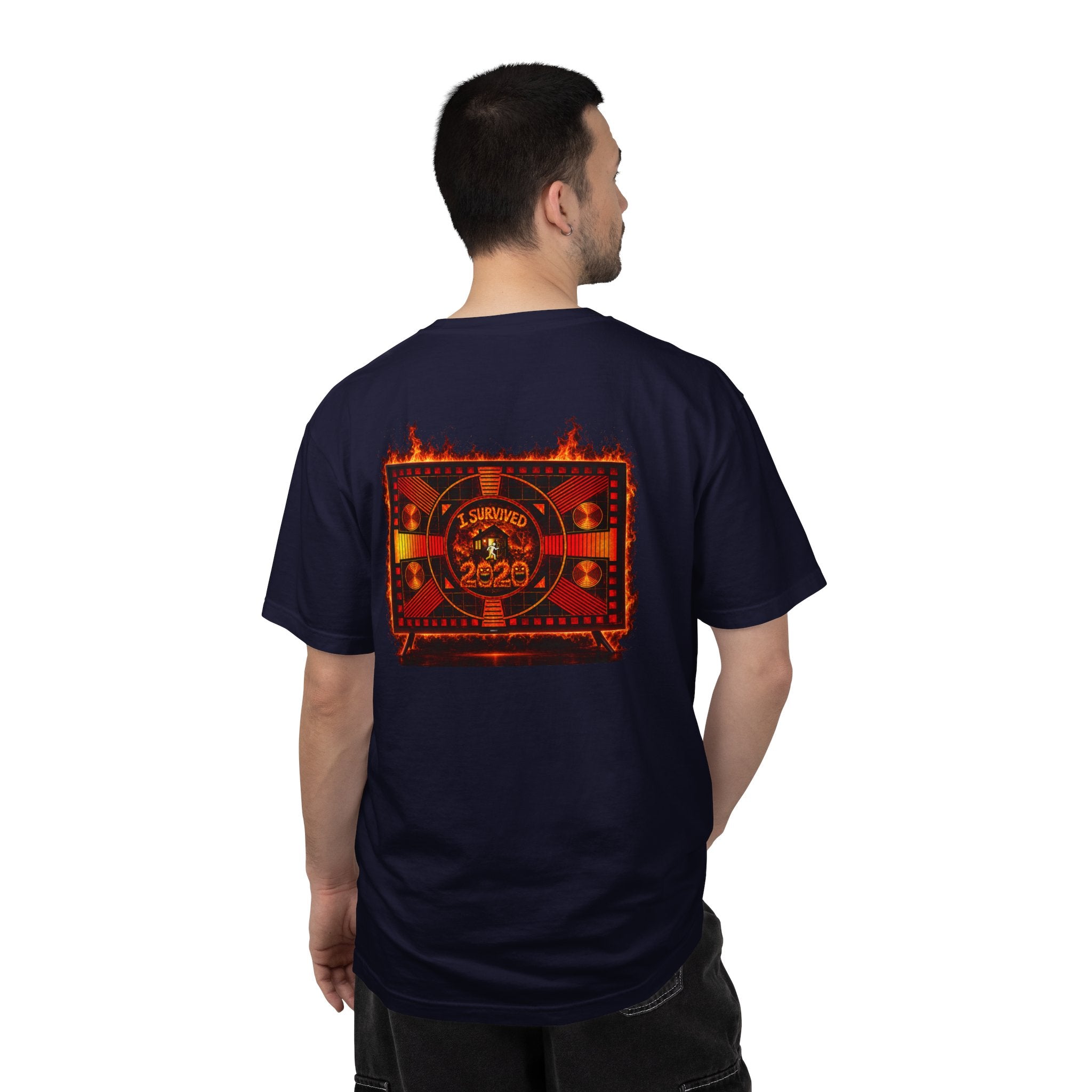 I Survived 2020 — "Please Stand By" Test Pattern Tee Wildfire Signal Edition Summer Premiere Unisex Garment-Dyed T-shirt