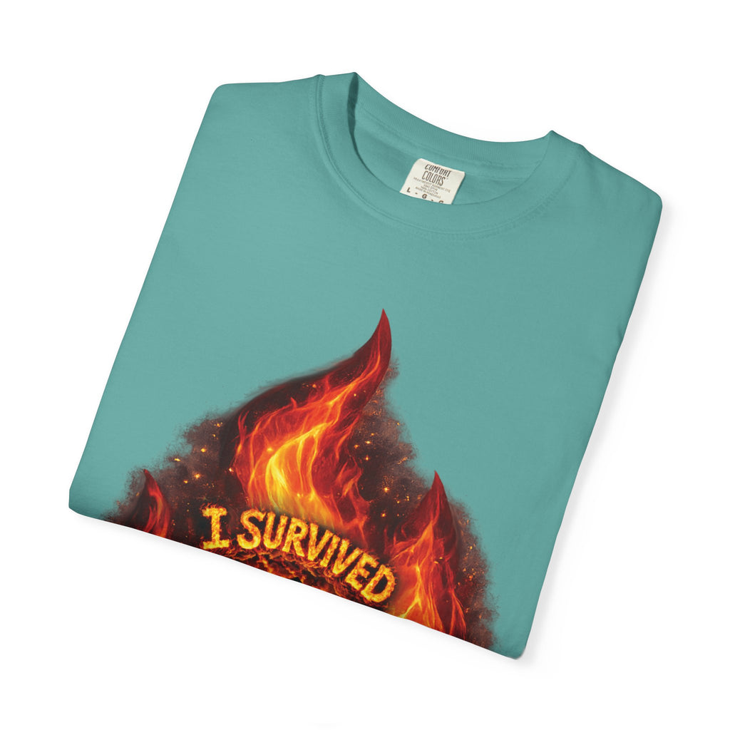 I Survived 2020 — Director's Cut S2:E3 "The California Wildfires" | Wildfire Edition Memorial Unisex Garment-Dyed T-shirt