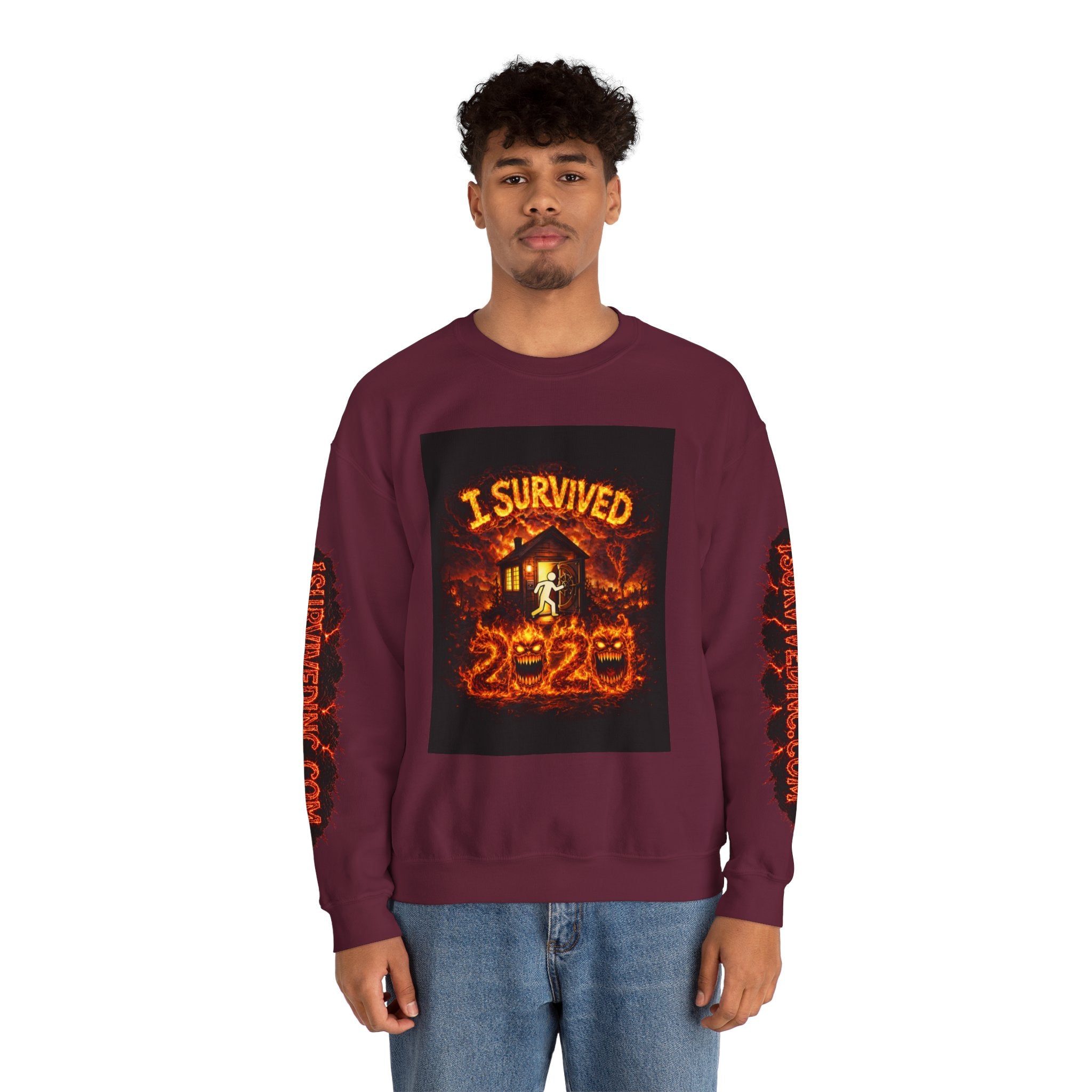 I Survived 2020 — WILDFIRES S2:E2: "The Bobcat Fire" Memorial Unisex Heavy Blend™ Crewneck Sweatshirt