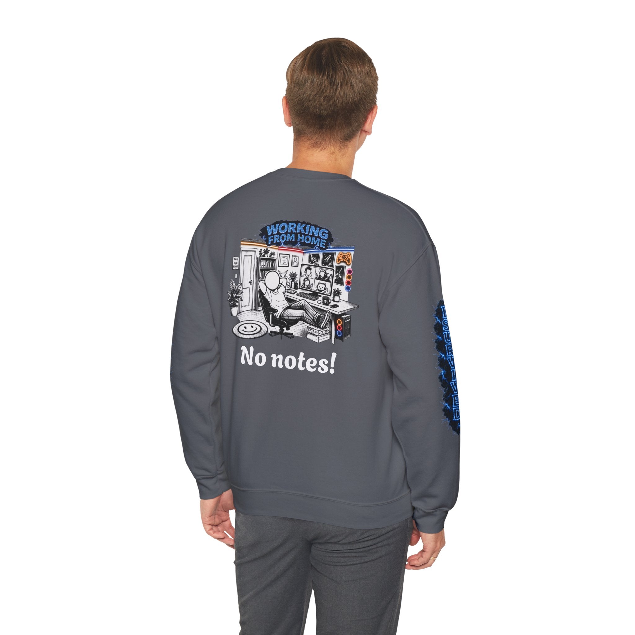 I Survived 2020 — LOCKDOWN S3:E4: Director's Cut "Working From Home" Unisex Heavy Blend™ Crewneck Sweatshirt
