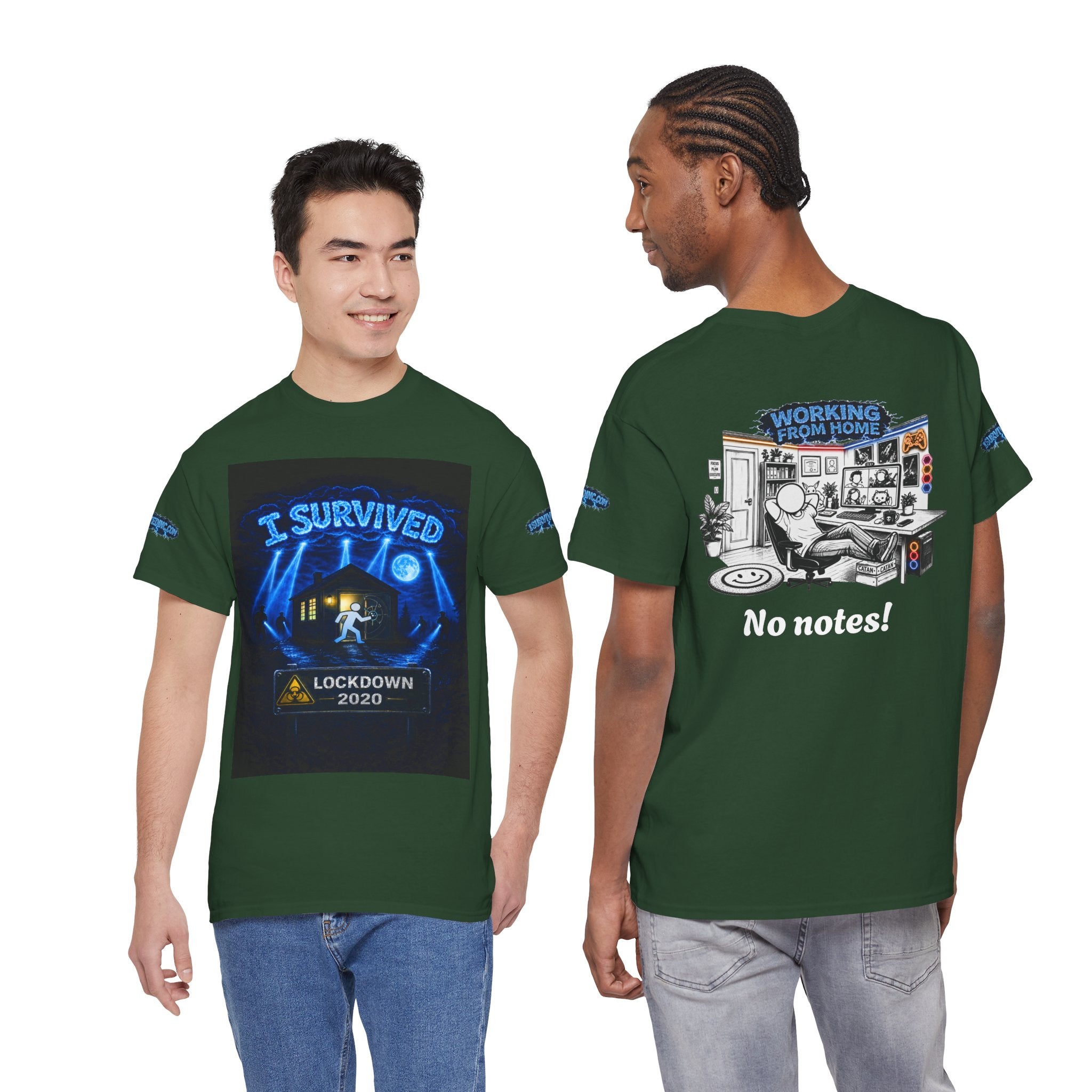 I Survived 2020 — LOCKDOWN S3:E4: Special Edition "Working From Home" Unisex Heavy Cotton Tee