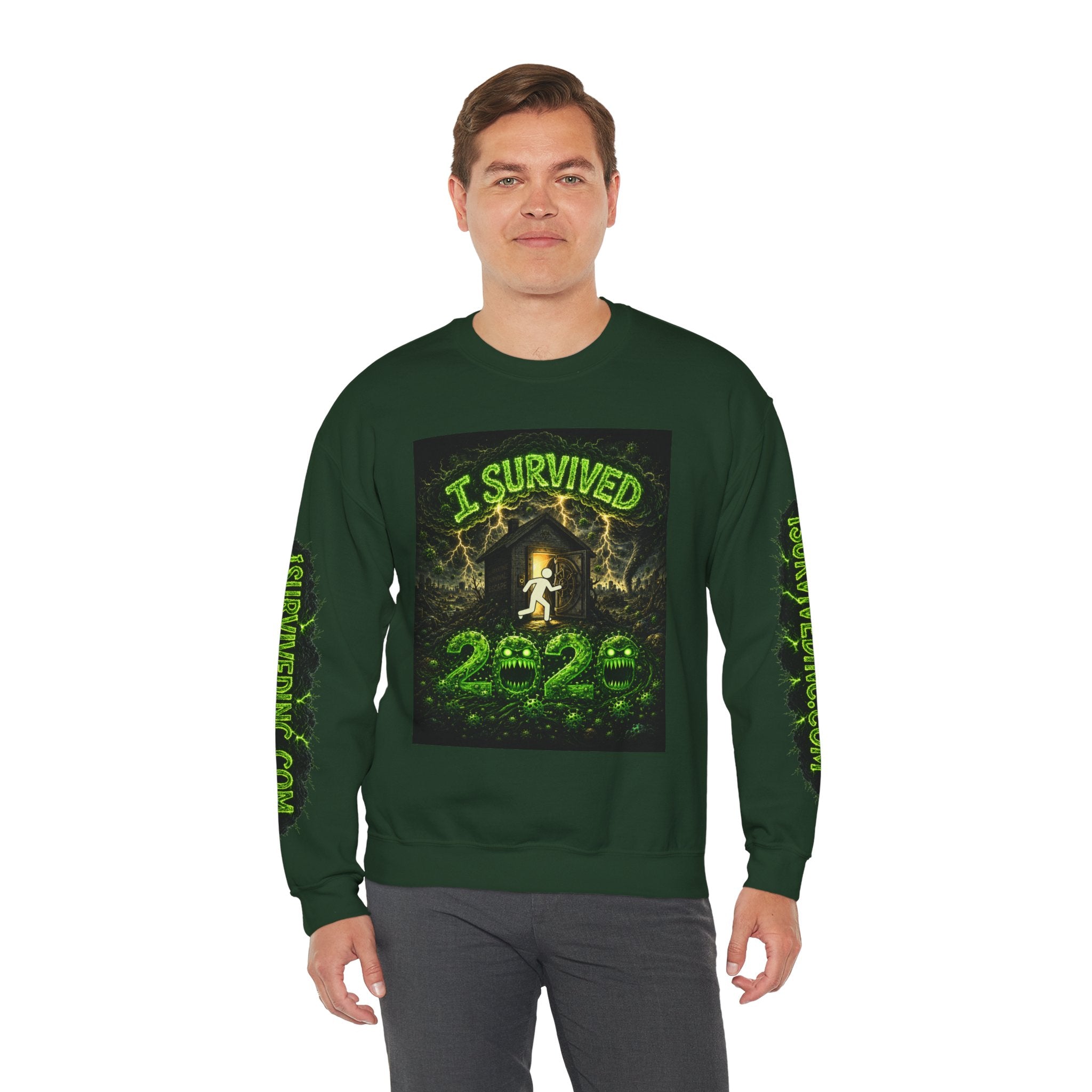 I Survived 2020 — PANDEMIC S1:E2: "The Coming of COVID" Unisex Heavy Blend™ Crewneck Sweatshirt