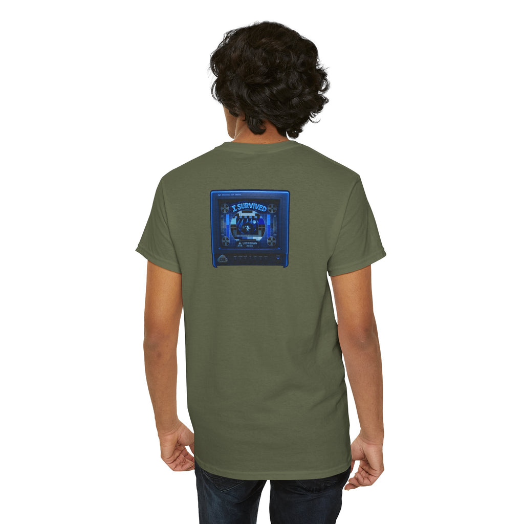 I Survived 2020 — "Please Stand By" Test Pattern Tee Lockdown Surveillance Edition Summer Exclusive Unisex Heavy Cotton Tee