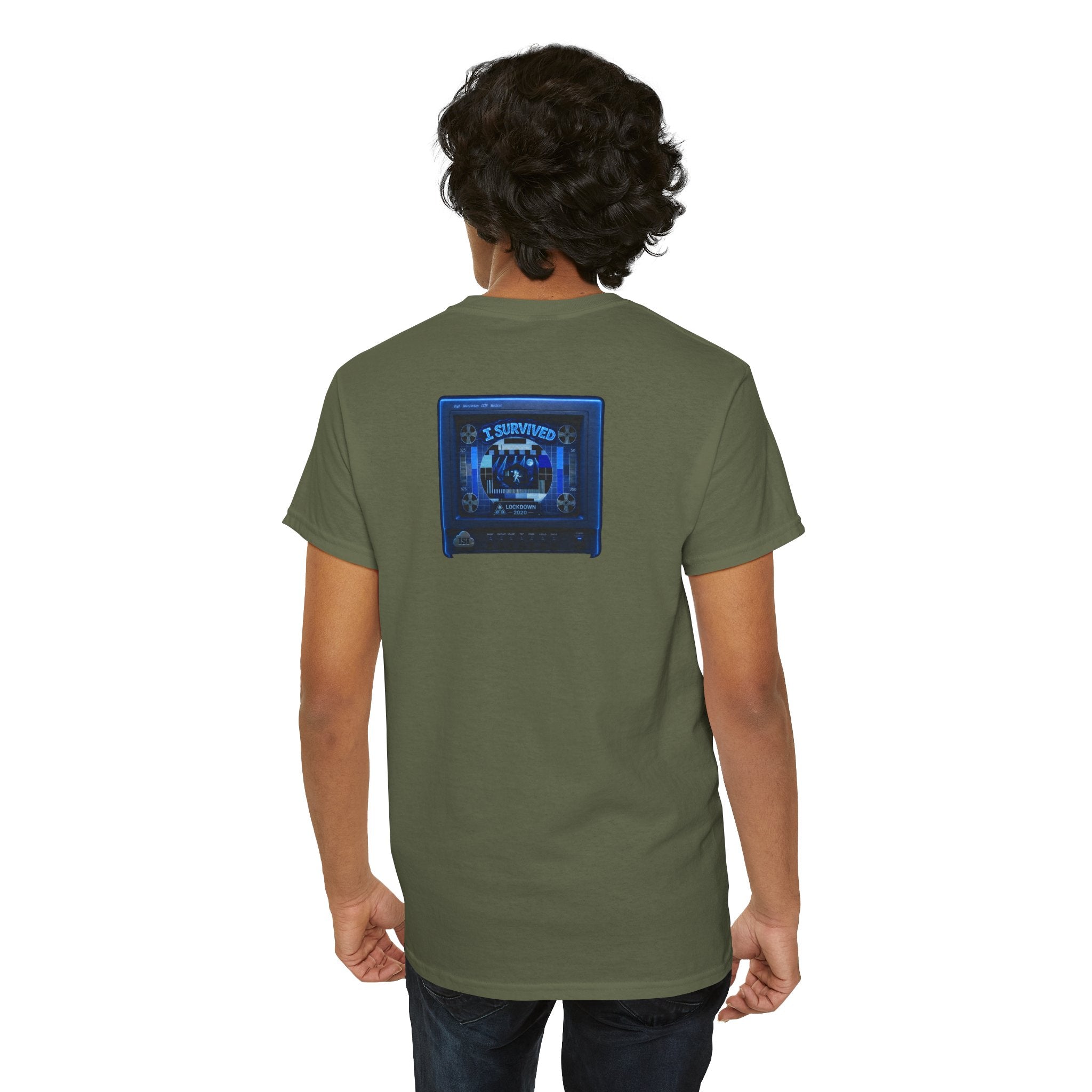 I Survived 2020 — "Please Stand By" Test Pattern Tee Lockdown Surveillance Edition Summer Exclusive Unisex Heavy Cotton Tee