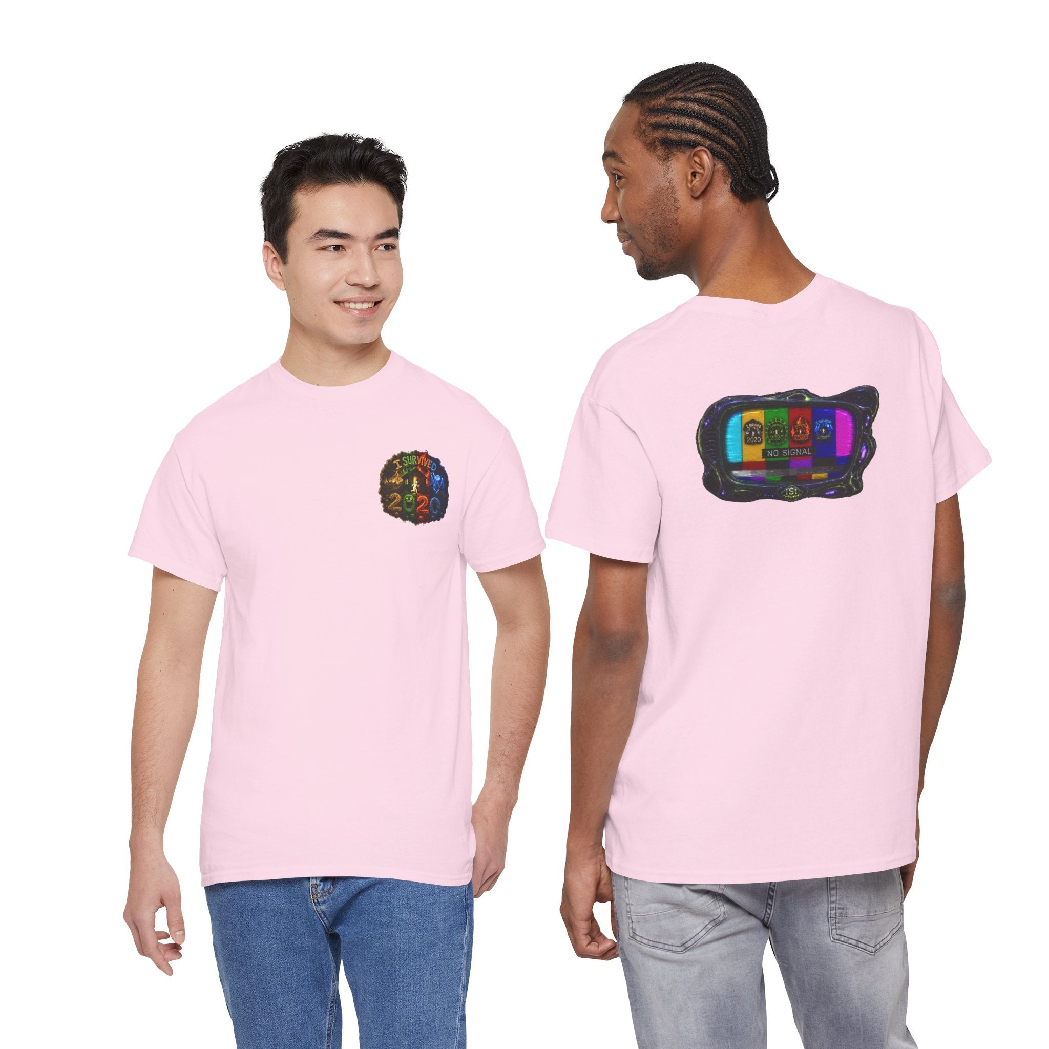 I Survived 2020 — "No Signal" Test Pattern Tee Alien Broadcast Finale Summer Premiere Unisex Heavy Cotton Tee
