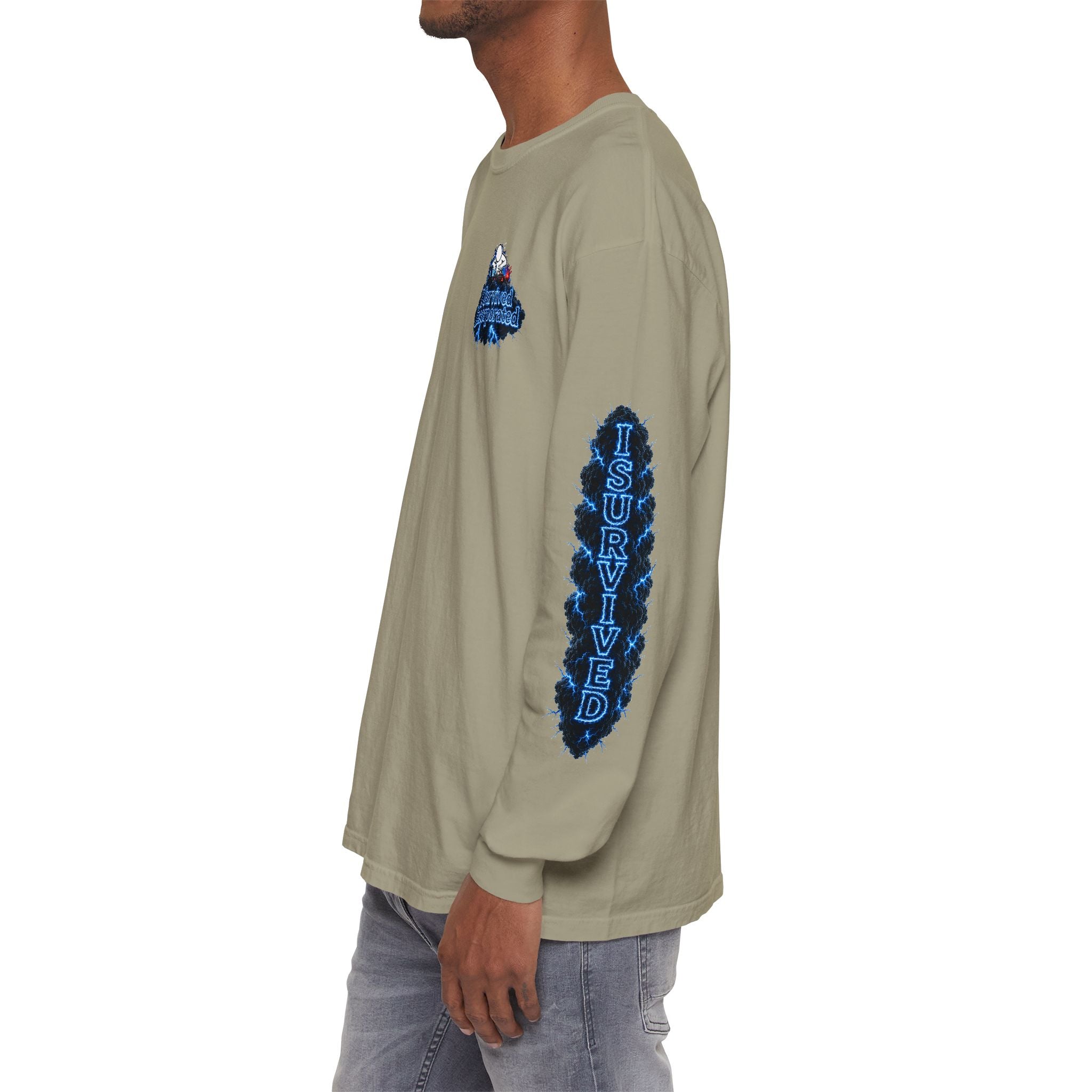 I Survived 2020 — "Please Stand By" Test Pattern Tee Lockdown Special Edition Summer Exclusive Unisex Garment-Dyed Long Sleeve T-Shirt