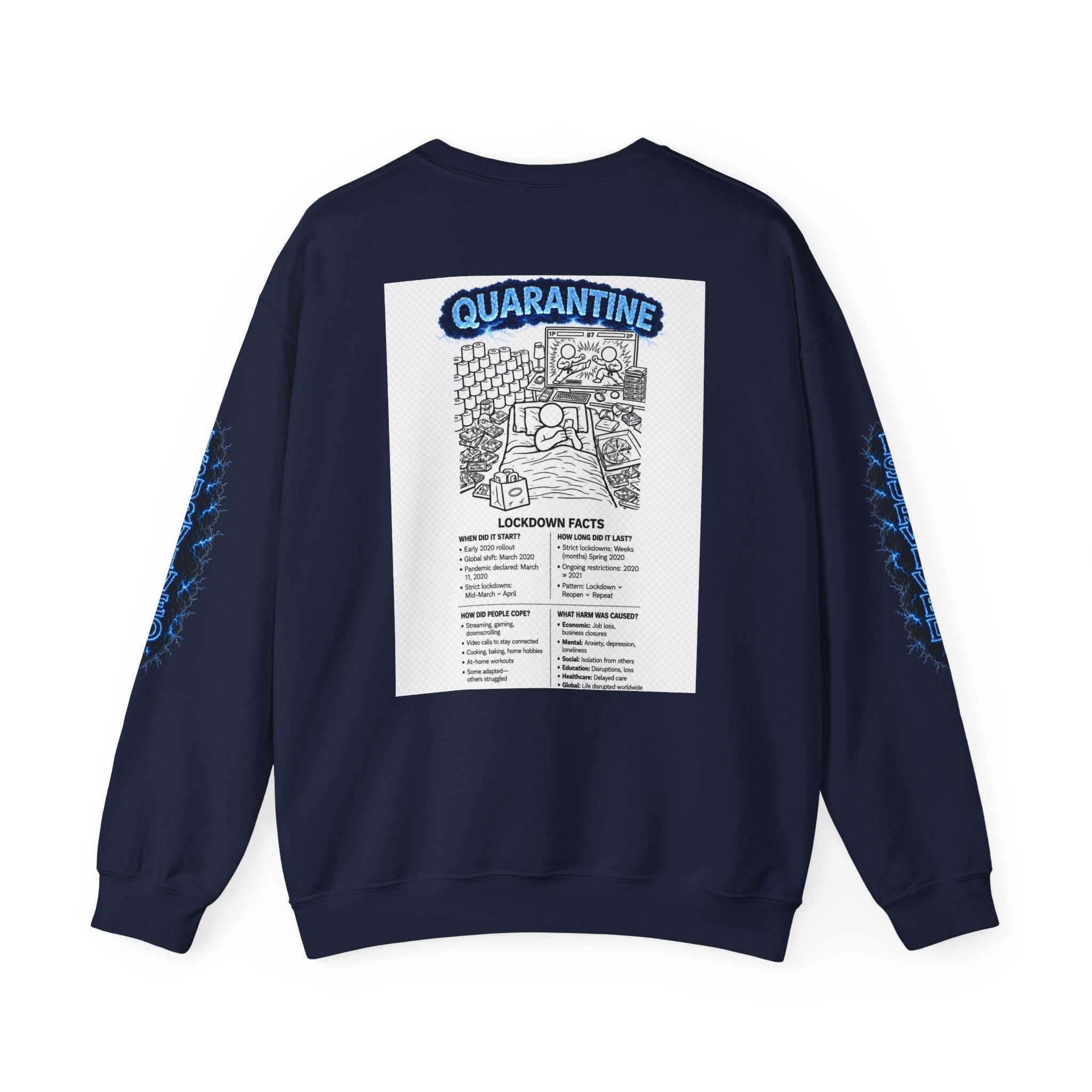 I Survived 2020 — Director's Cut S3:E1 "Quarantine" | Lockdown Edition Documentary Unisex Heavy Blend™ Crewneck Sweatshirt