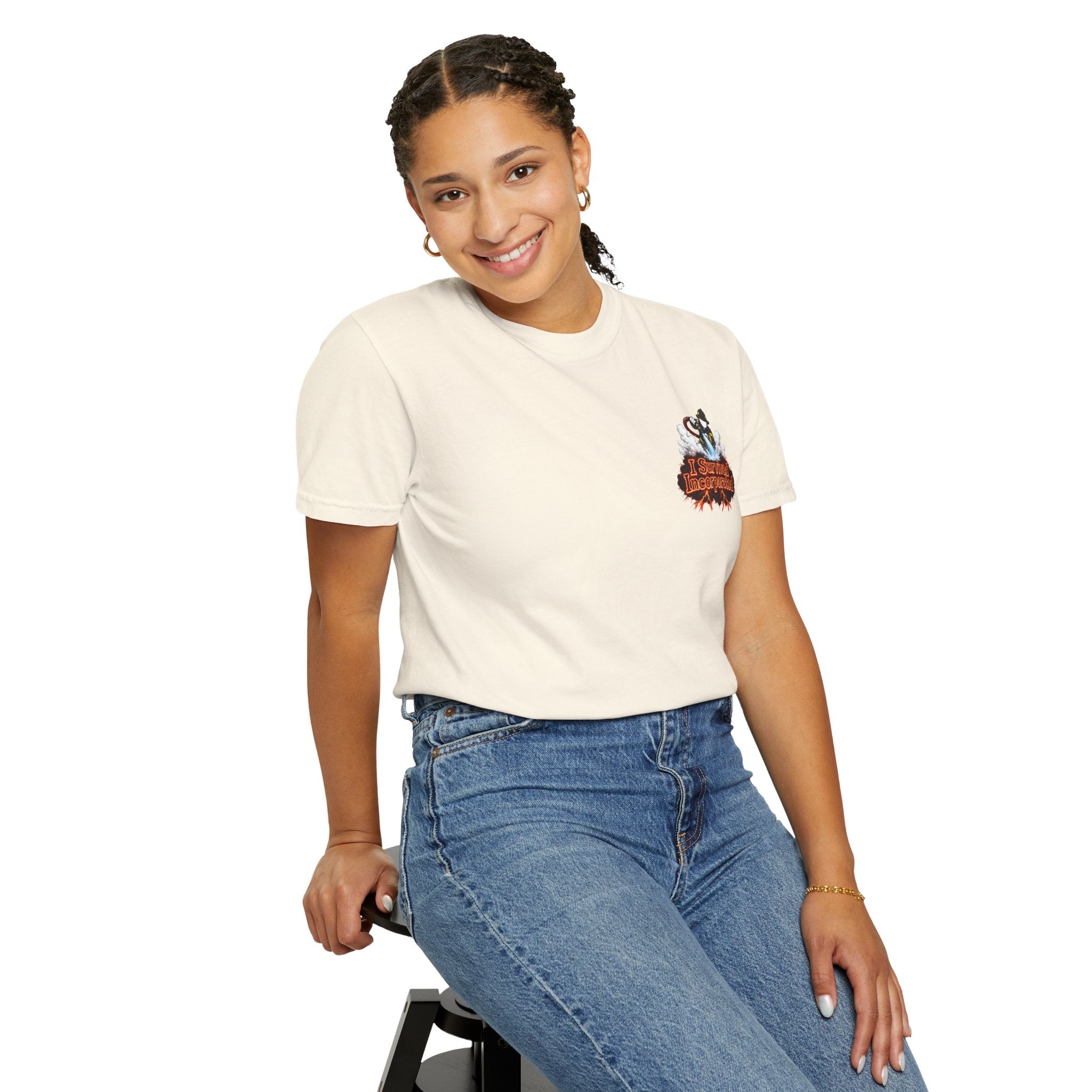 I Survived 2020 — "Please Stand By" Test Pattern Tee Wildfire Signal Edition Summer Premiere Unisex Garment-Dyed T-shirt