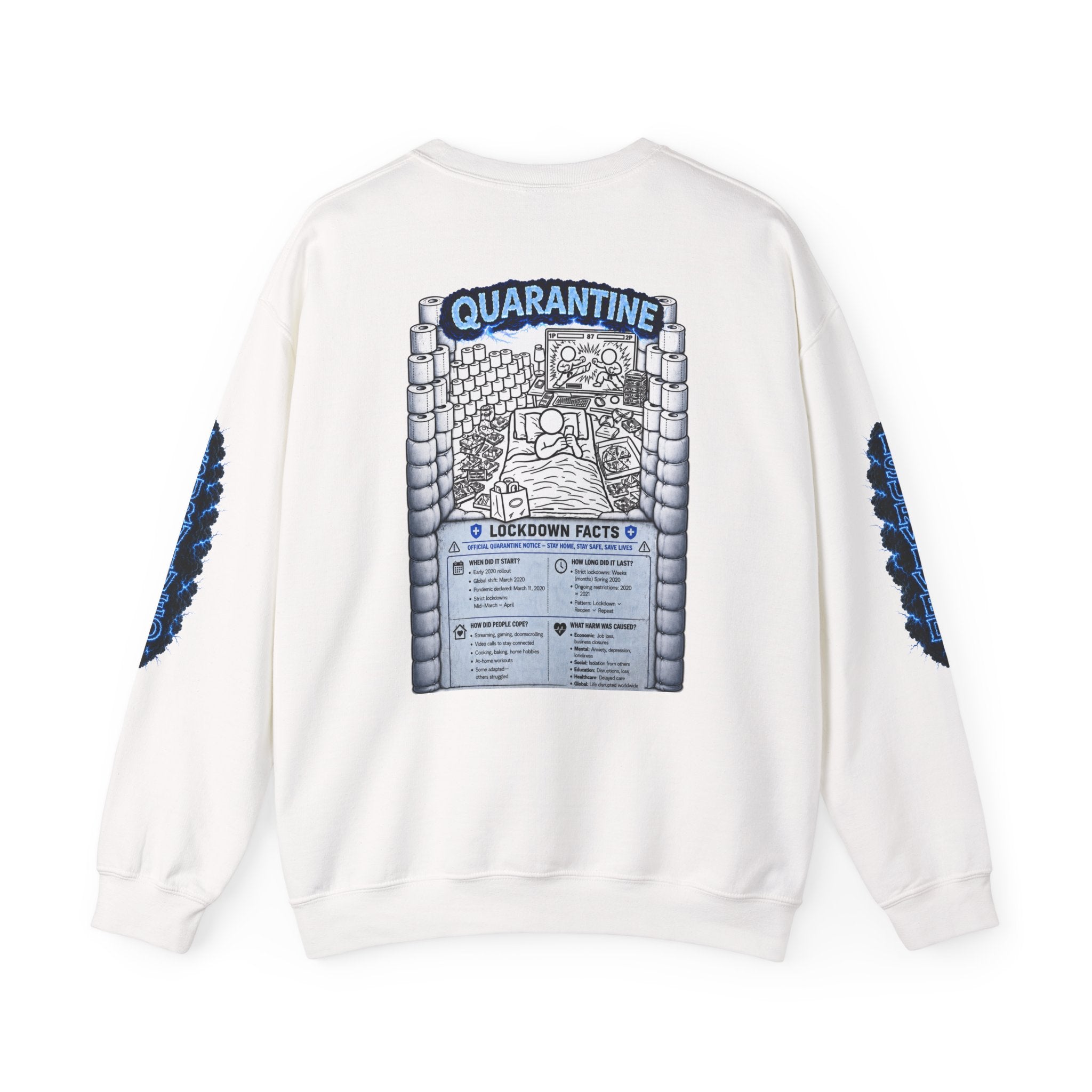 I Survived 2020 —  LOCKDOWN S3:E1: Director's Cut Special Edition "Quarantine" Unisex Heavy Blend™ Crewneck Sweatshirt