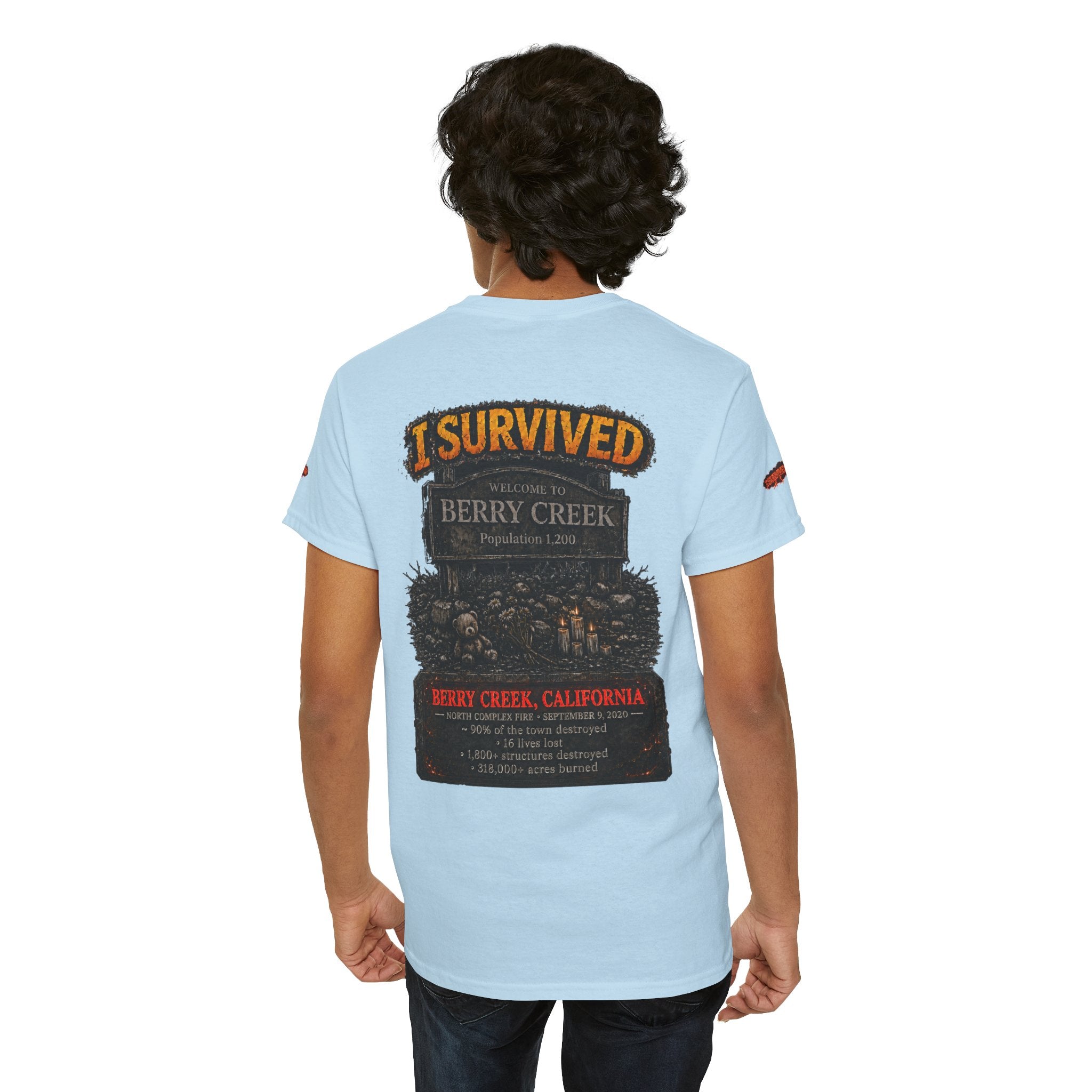 I Survived 2020 — Director's Cut S2:E1 "Berry Creek" | Wildfire Edition Memorial Unisex Heavy Cotton Tee (SPECIAL EDITION)