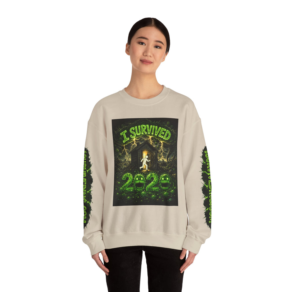 I Survived 2020 — S1:E4 "Mask Madness Mayhem Moment" | Pandemic Edition Unisex Heavy Blend™ Crewneck Sweatshirt