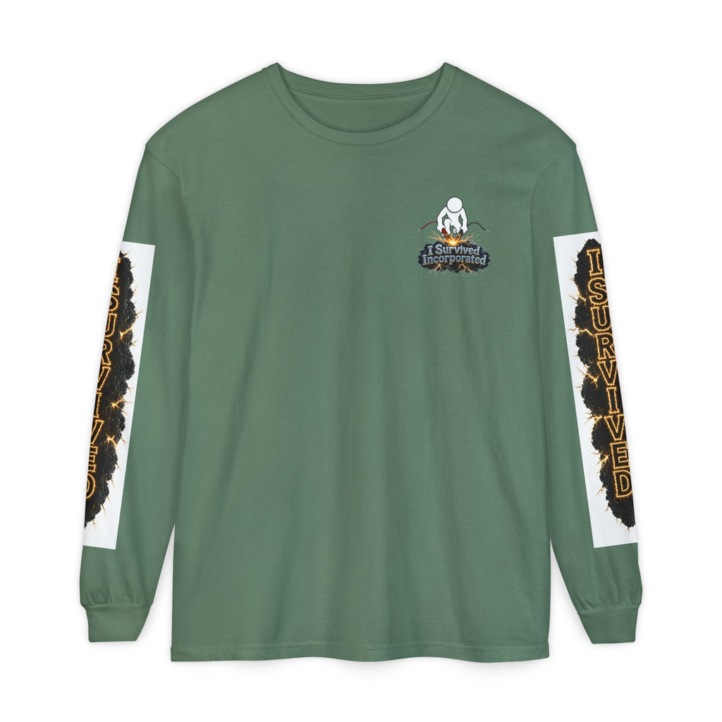 I Survived 2020 — "Please Stand By" Test Pattern Tee Special Edition Summer Premier Unisex Garment-Dyed Long Sleeve T-Shirt