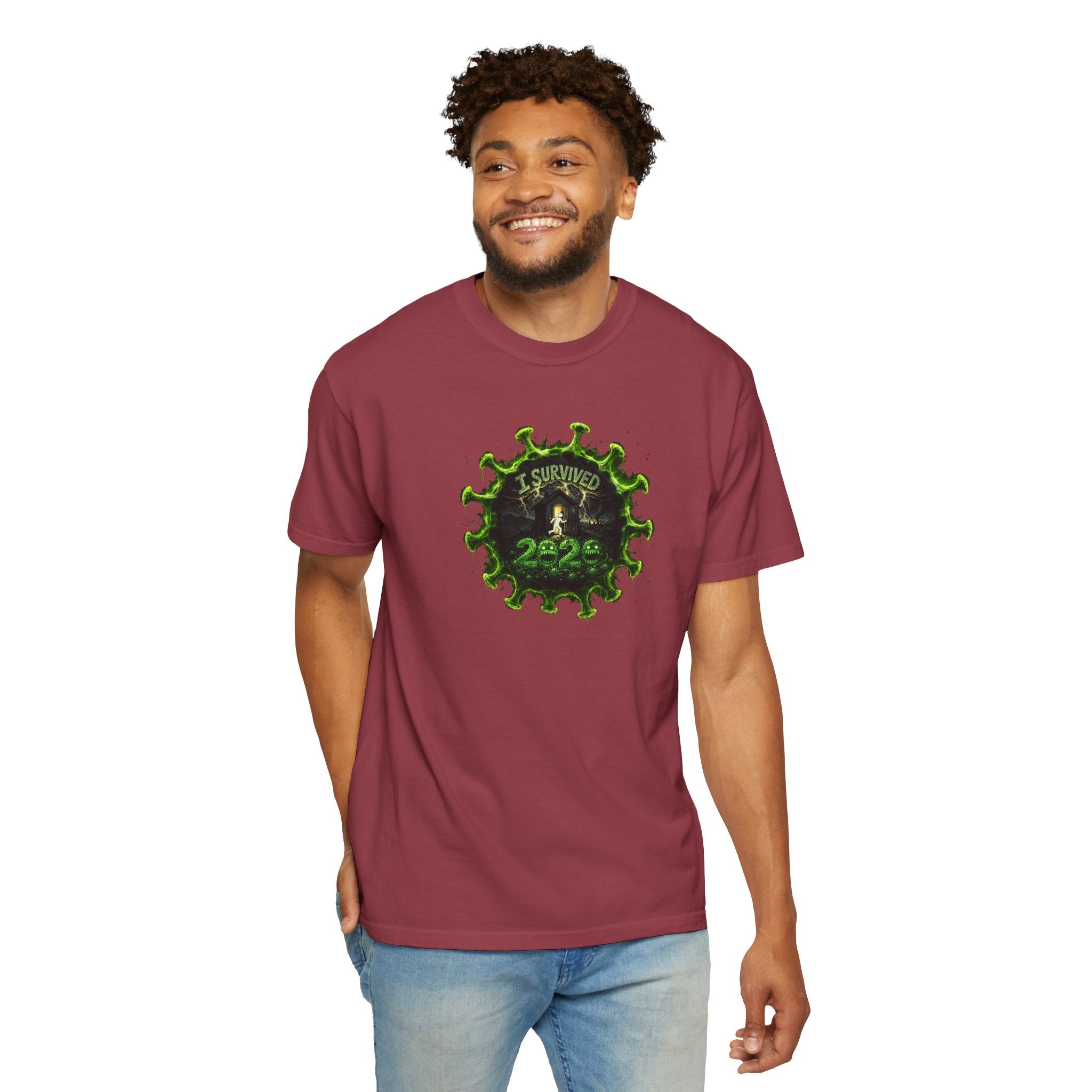 I Survived 2020 — PANDEMIC S1:E3: Director's Cut "The Jab!" Unisex Garment-Dyed T-shirt