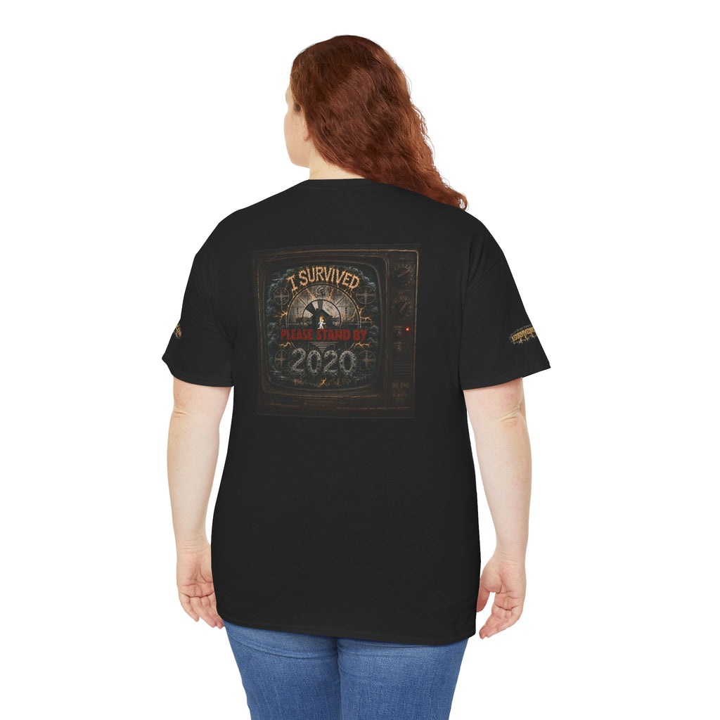 I Survived 2020 — "Please Stand By" Test Pattern Tee Special Edition Summer Premier Unisex Heavy Cotton Tee