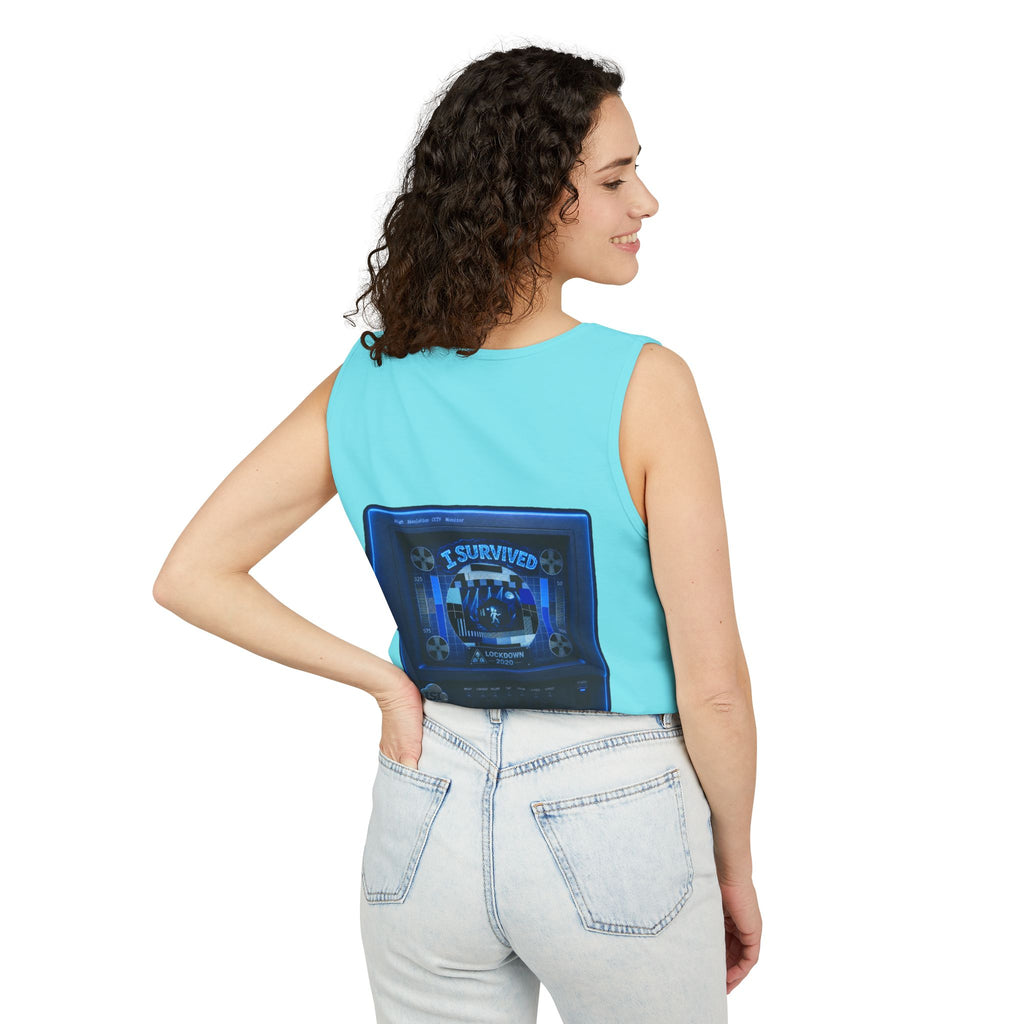 I Survived 2020 — "Please Stand By" Test Pattern Tee Lockdown Special Edition Summer Exclusive Unisex Garment-Dyed Tank Top
