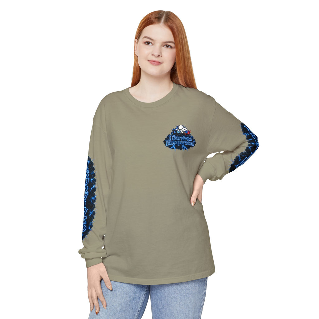 I Survived 2020 — "Please Stand By" Test Pattern Tee Lockdown Special Edition Summer Exclusive Unisex Garment-Dyed Long Sleeve T-Shirt
