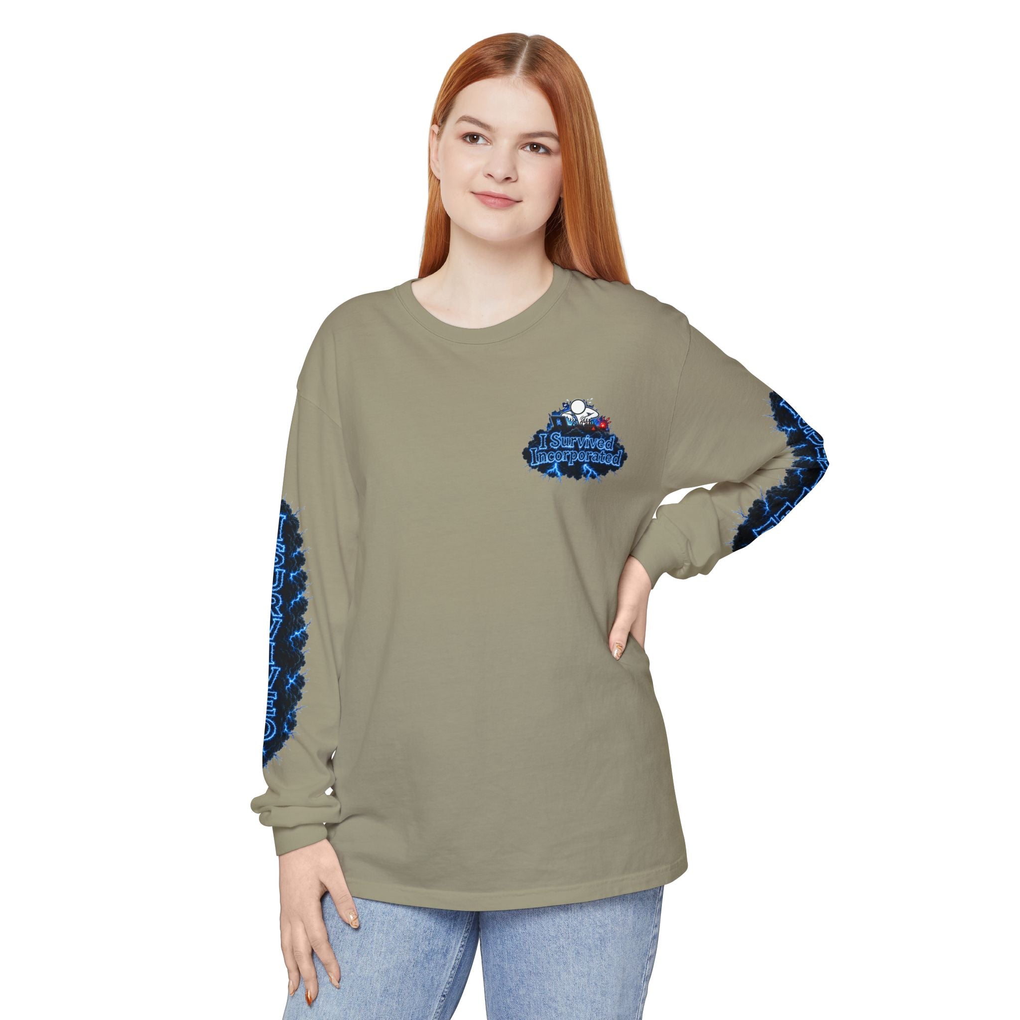 I Survived 2020 — "Please Stand By" Test Pattern Tee Lockdown Special Edition Summer Exclusive Unisex Garment-Dyed Long Sleeve T-Shirt