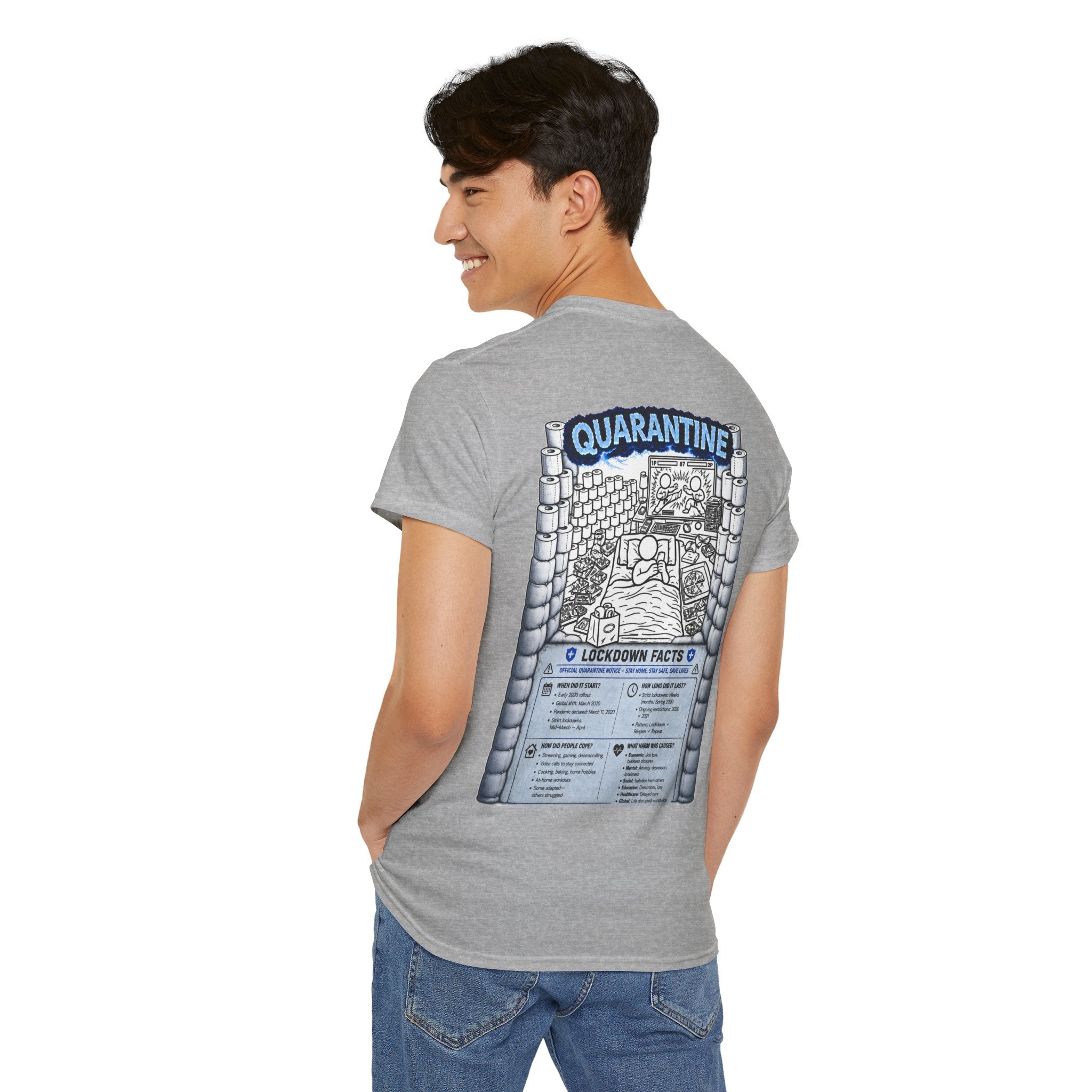 I Survived 2020 — LOCKDOWN S3:E1: Director's Cut "Quarantine" Unisex Heavy Cotton Tee