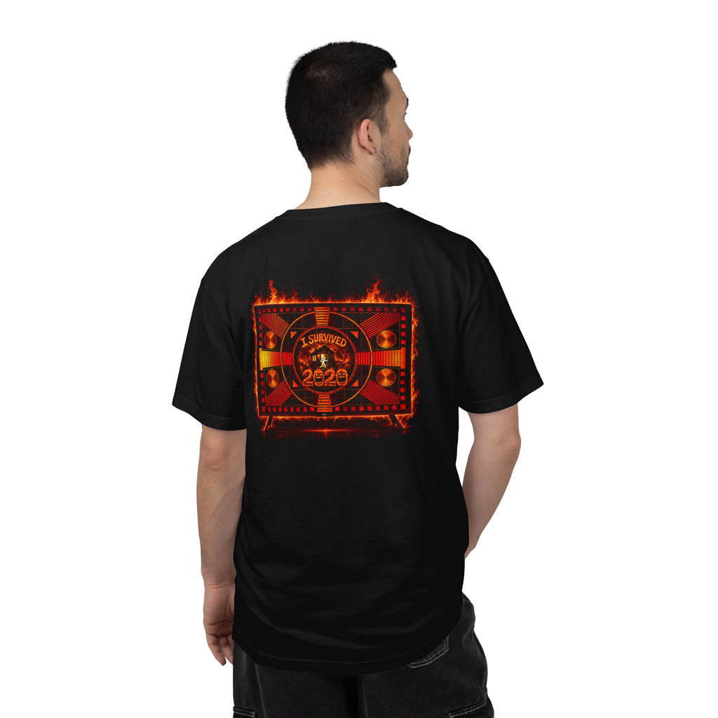 I Survived 2020 — "Please Stand By" Test Pattern Tee Wildfire Signal Edition Summer Premiere Unisex Garment-Dyed T-shirt