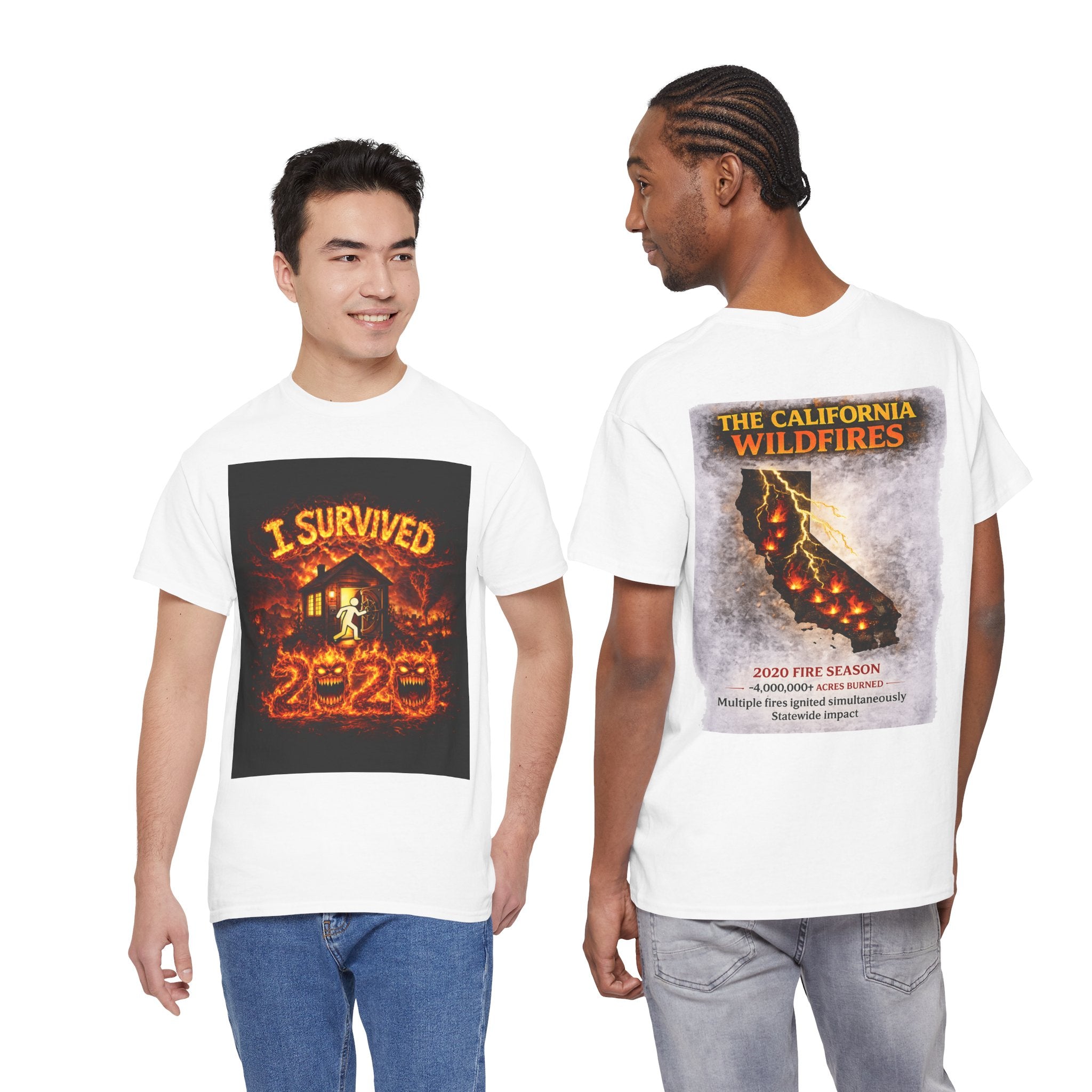 I Survived 2020 — WILDFIRES S2:E3: "The California Wildfires" Unisex Heavy Cotton Tee
