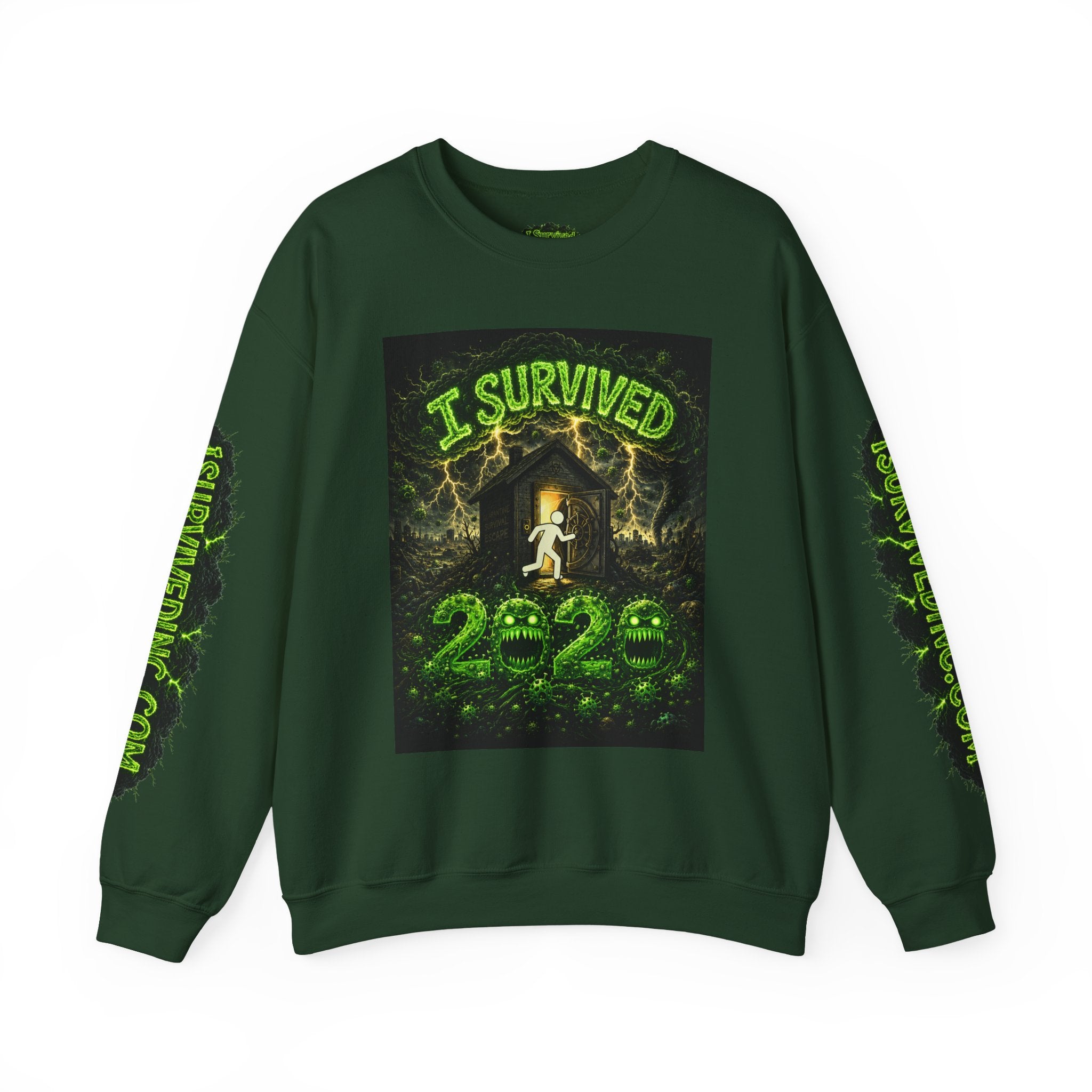 I Survived 2020 — S1:E3 "The Jab!" | Pandemic Edition Unisex Heavy Blend™ Crewneck Sweatshirt