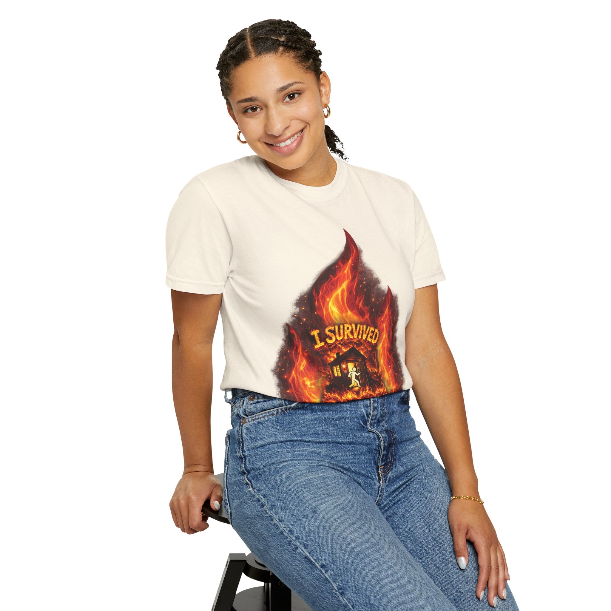 I Survived 2020 — Director's Cut S2:E3 "The California Wildfires" | Wildfire Edition Memorial Unisex Garment-Dyed T-shirt