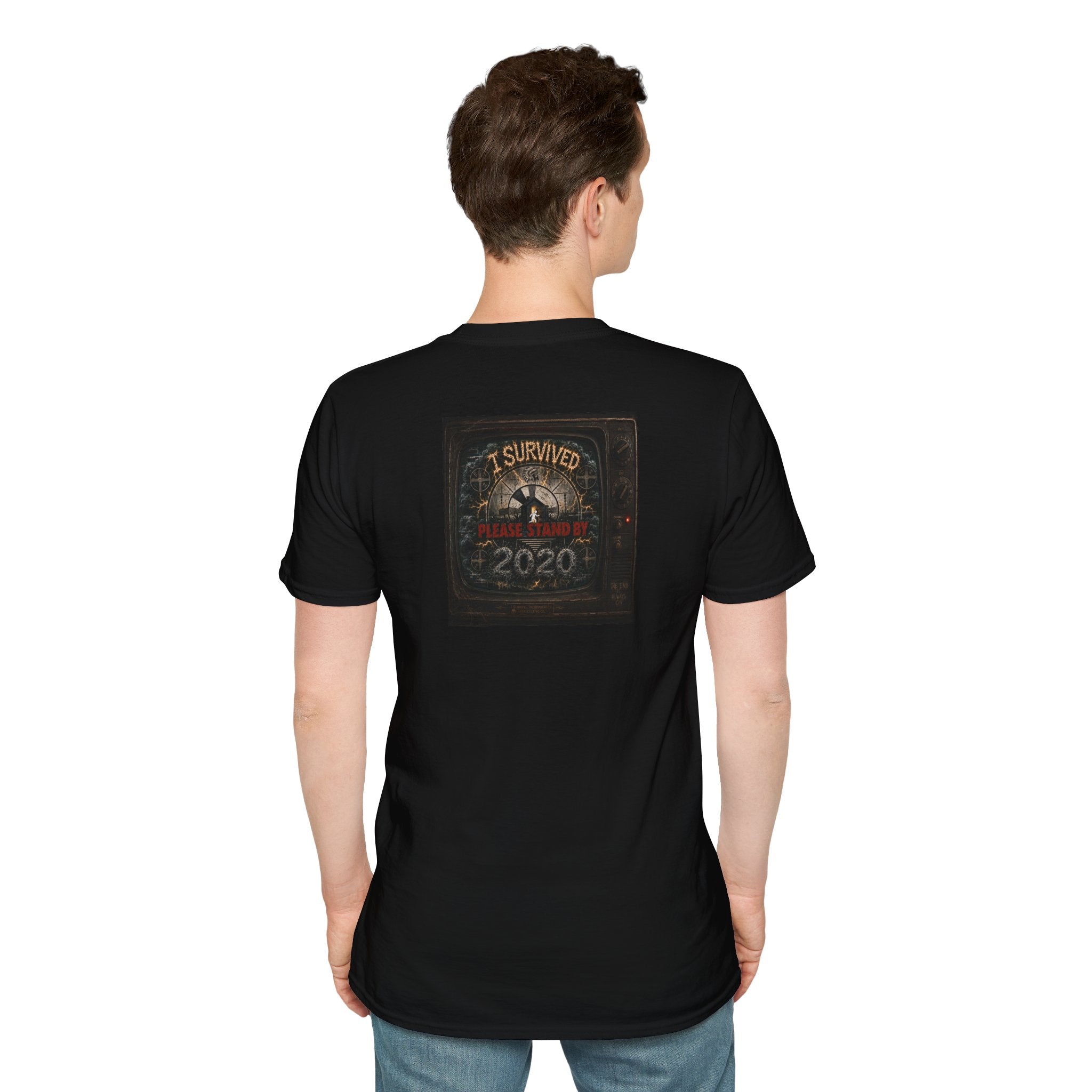 I Survived 2020 — "Please Stand By" Test Pattern Tee Summer Premier Unisex Softstyle T-Shirt