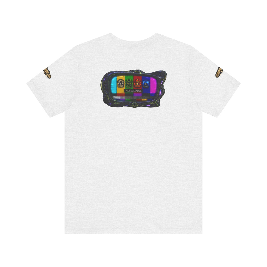 I Survived 2020 — "No Signal" Test Pattern Tee Alien Broadcast Finale Summer Premiere Unisex Jersey Short Sleeve Tee