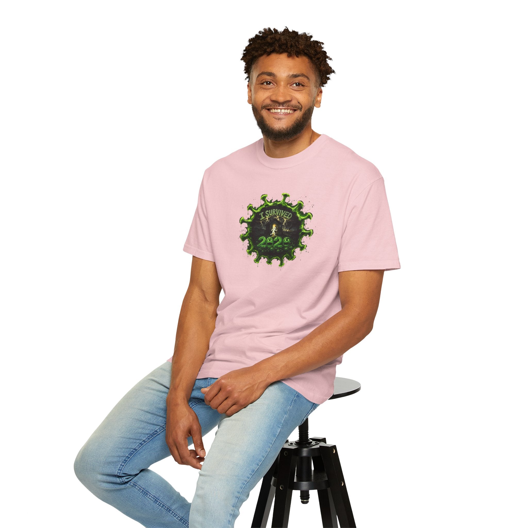 I Survived 2020 — PANDEMIC S1:E4: Director's Cut "Mask Madness" Unisex Garment-Dyed T-shirt