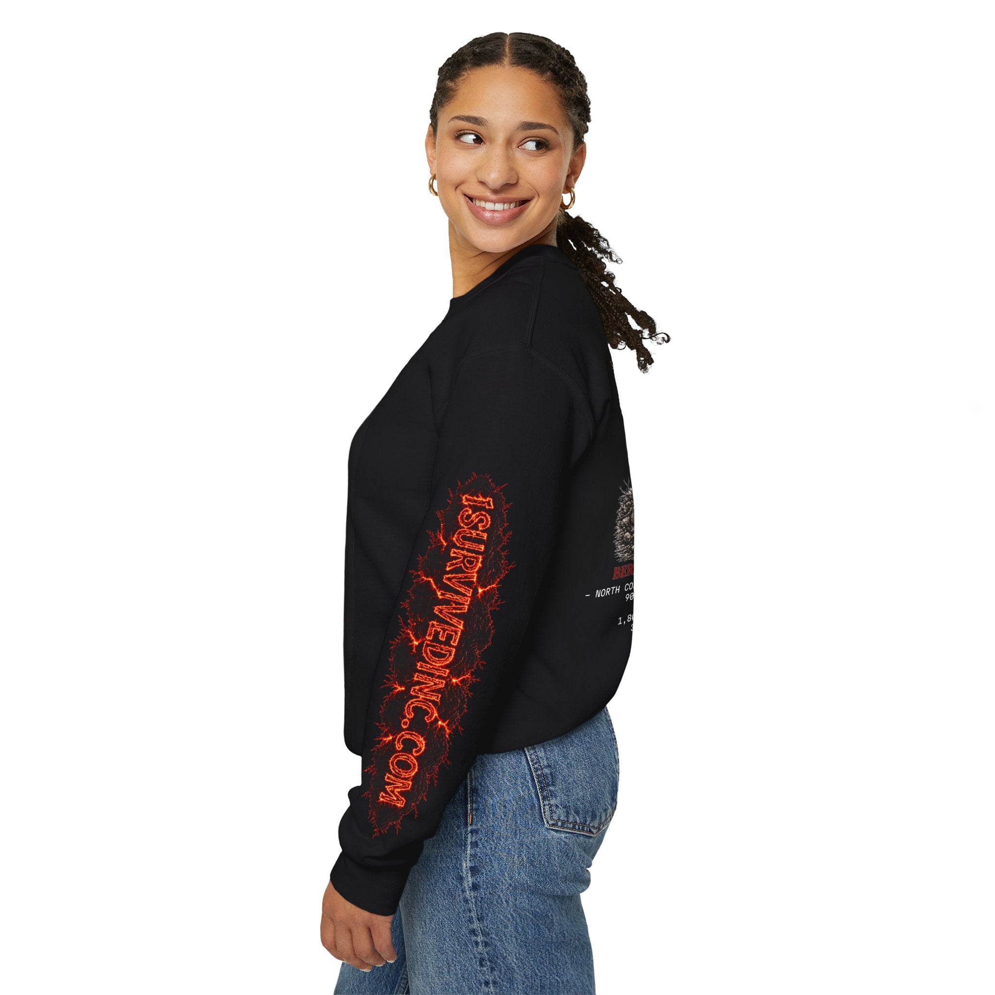 I Survived 2020 — S2:E1 "Berry Creek" | Wildfire Edition Memorial Unisex Heavy Blend™ Crewneck Sweatshirt