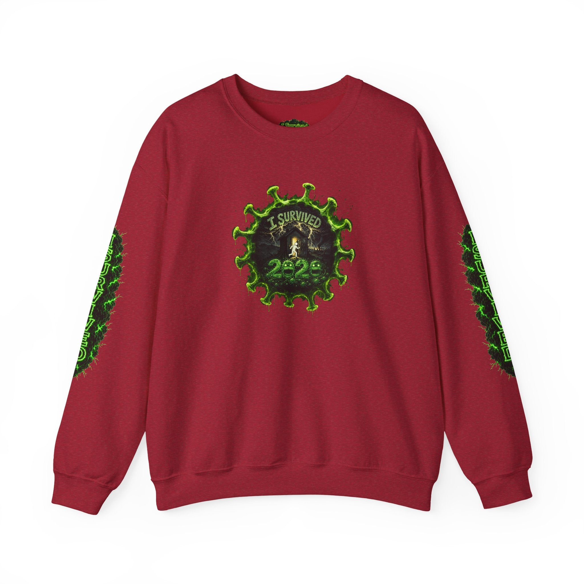I Survived 2020 — PANDEMIC S1:E3: Director's Cut "The Jab!" Unisex Heavy Blend™ Crewneck Sweatshirt