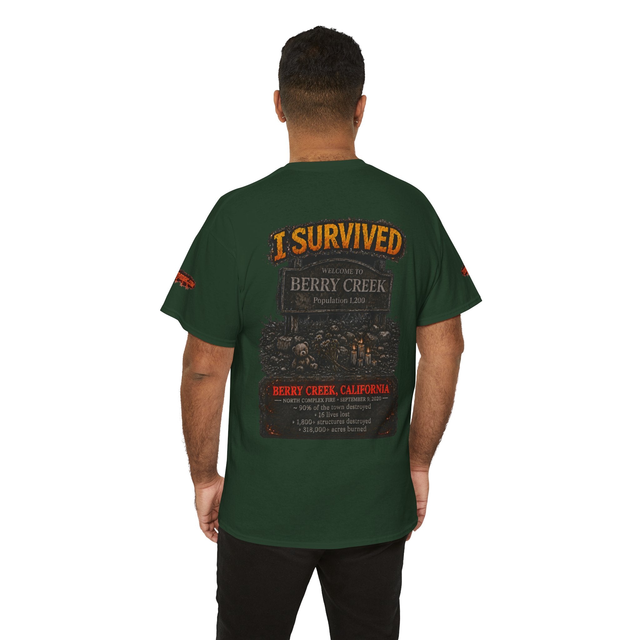 I Survived 2020 — Director's Cut S2:E1 "Berry Creek" | Wildfire Edition Memorial Unisex Heavy Cotton Tee (SPECIAL EDITION)