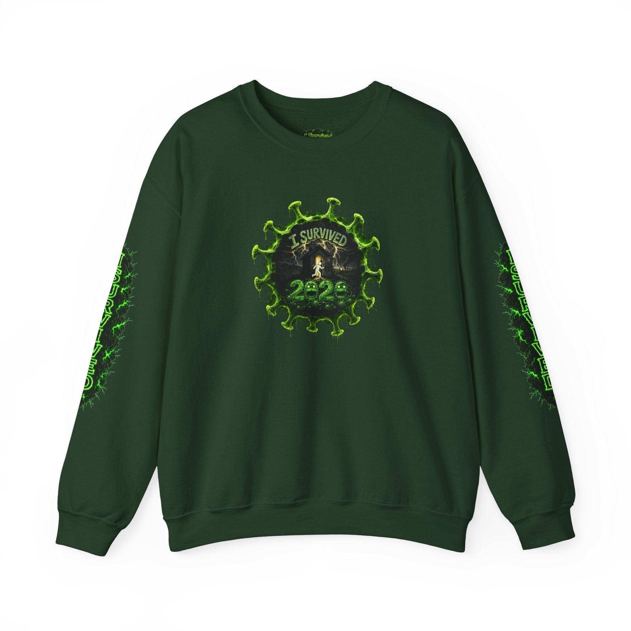 I Survived 2020 — PANDEMIC S1:E3: Director's Cut "The Jab!" Unisex Heavy Blend™ Crewneck Sweatshirt