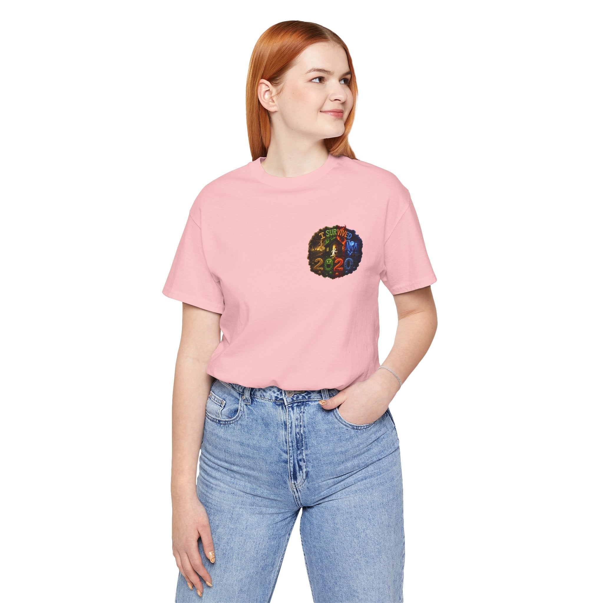 I Survived 2020 — "No Signal" Test Pattern Tee Alien Broadcast Finale Summer Premiere Unisex Jersey Short Sleeve Tee