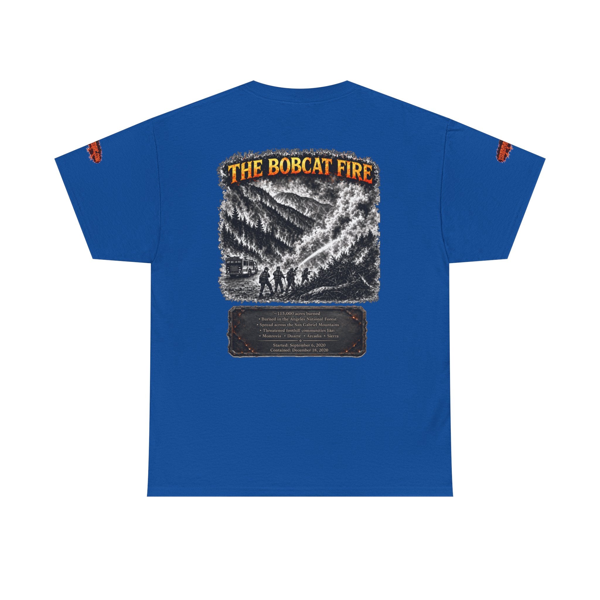 I Survived 2020 — WILDFIRES S2:E2: Special Edition "The Bobcat Fire" Memorial Unisex Heavy Cotton Tee