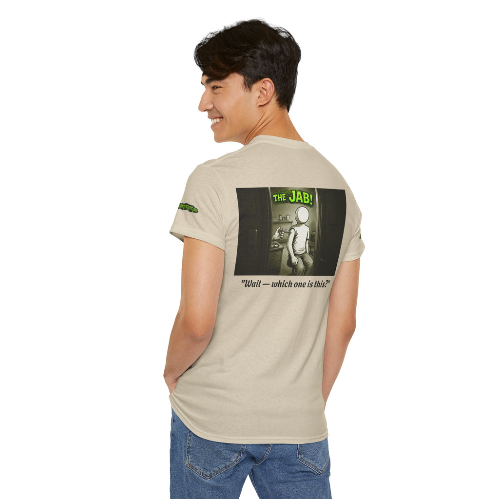 I Survived 2020 — PANDEMIC S1:E3: Director's Cut Special Edition "The Jab!" Unisex Heavy Cotton Tee