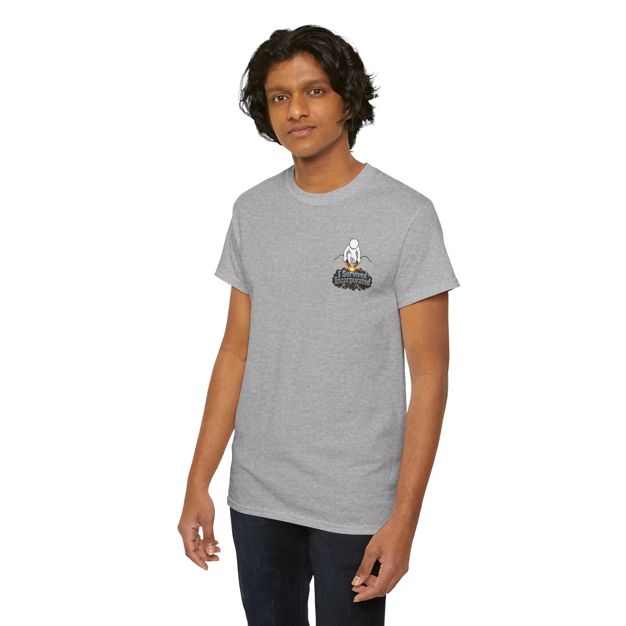 I Survived 2020 — "Please Stand By" Test Pattern Tee Summer Premier Unisex Heavy Cotton Tee