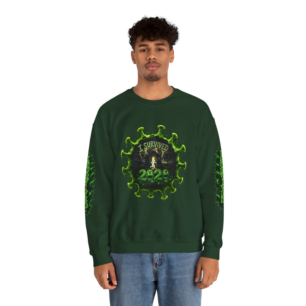 I Survived 2020 — Director's Cut S1:E4 "Mask Madness Mayhem Moment" | Pandemic Edition Unisex Heavy Blend™ Crewneck Sweatshirt
