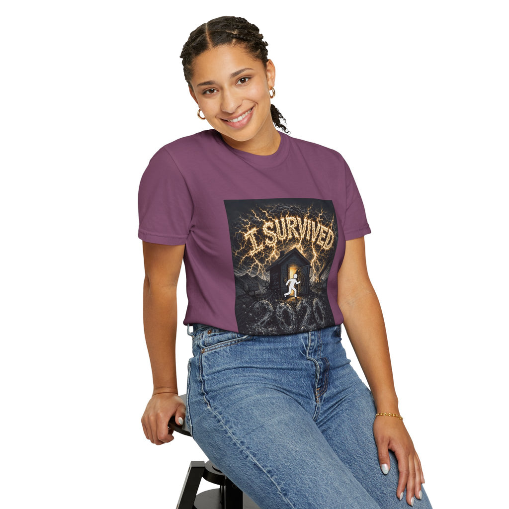 I Survived 2020 — Original Design Teaser Tee | Season 1 Premiere Drop Unisex Garment-Dyed T-shirt