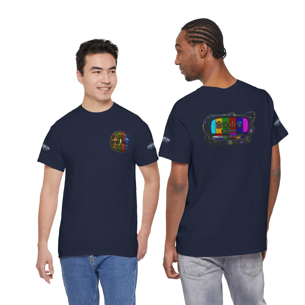 I Survived 2020 — "No Signal" Test Pattern Tee Alien Broadcast Finale Special Edition Summer Premiere Unisex Heavy Cotton Tee