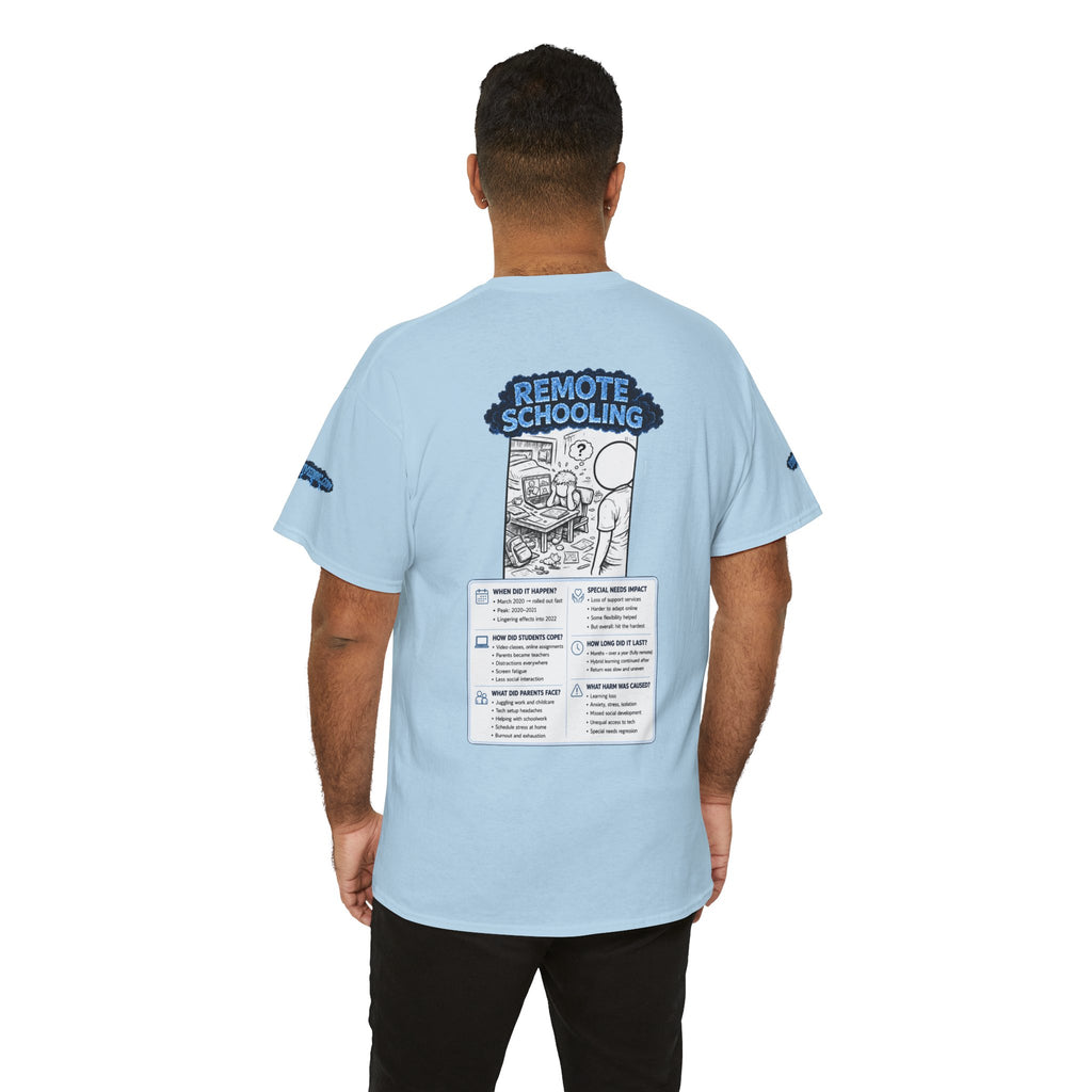 I Survived 2020 — LOCKDOWN S3:E3: Special Edition "Remote Schooling" Unisex Heavy Cotton Tee