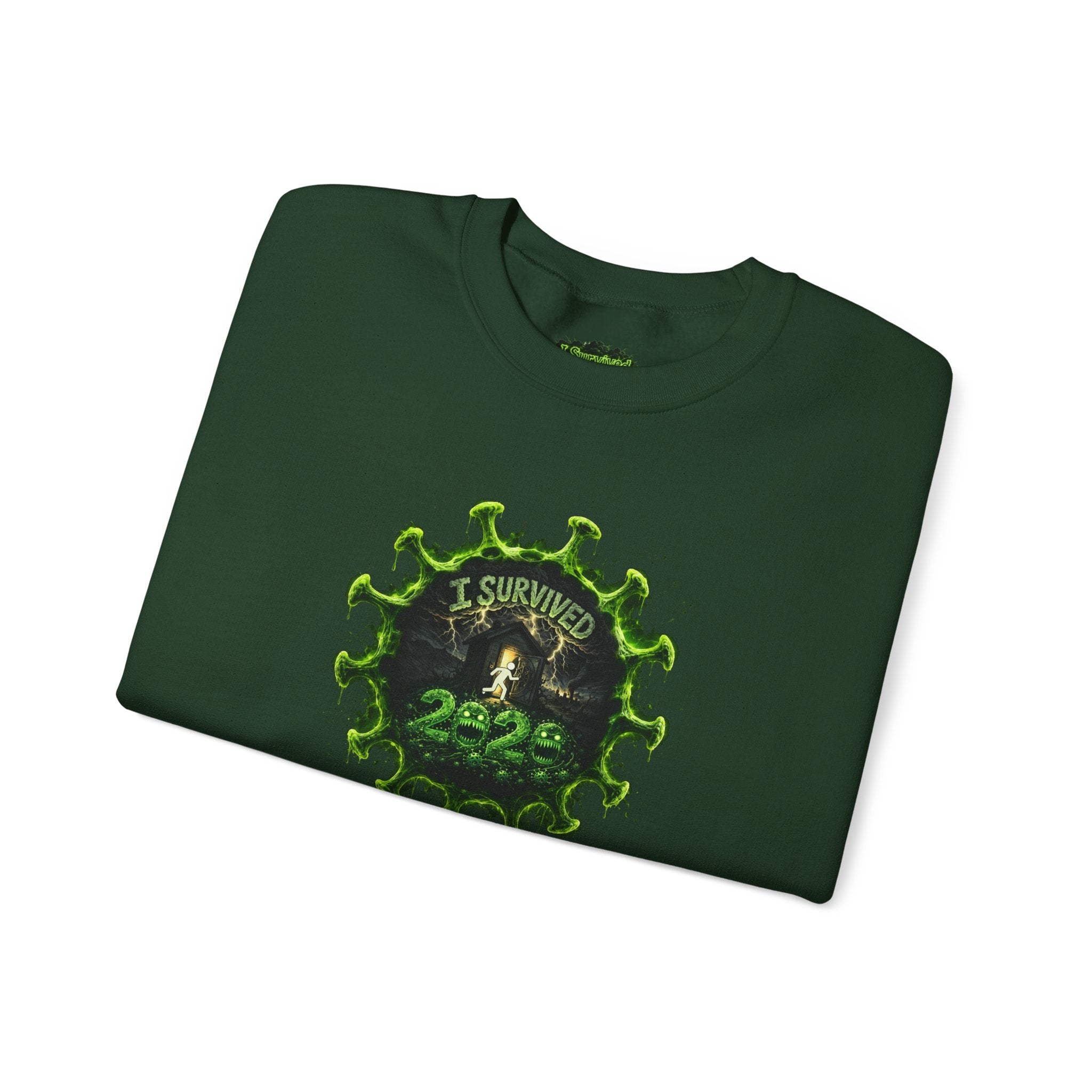 I Survived 2020 — PANDEMIC S1:E3: Director's Cut "The Jab!" Unisex Heavy Blend™ Crewneck Sweatshirt
