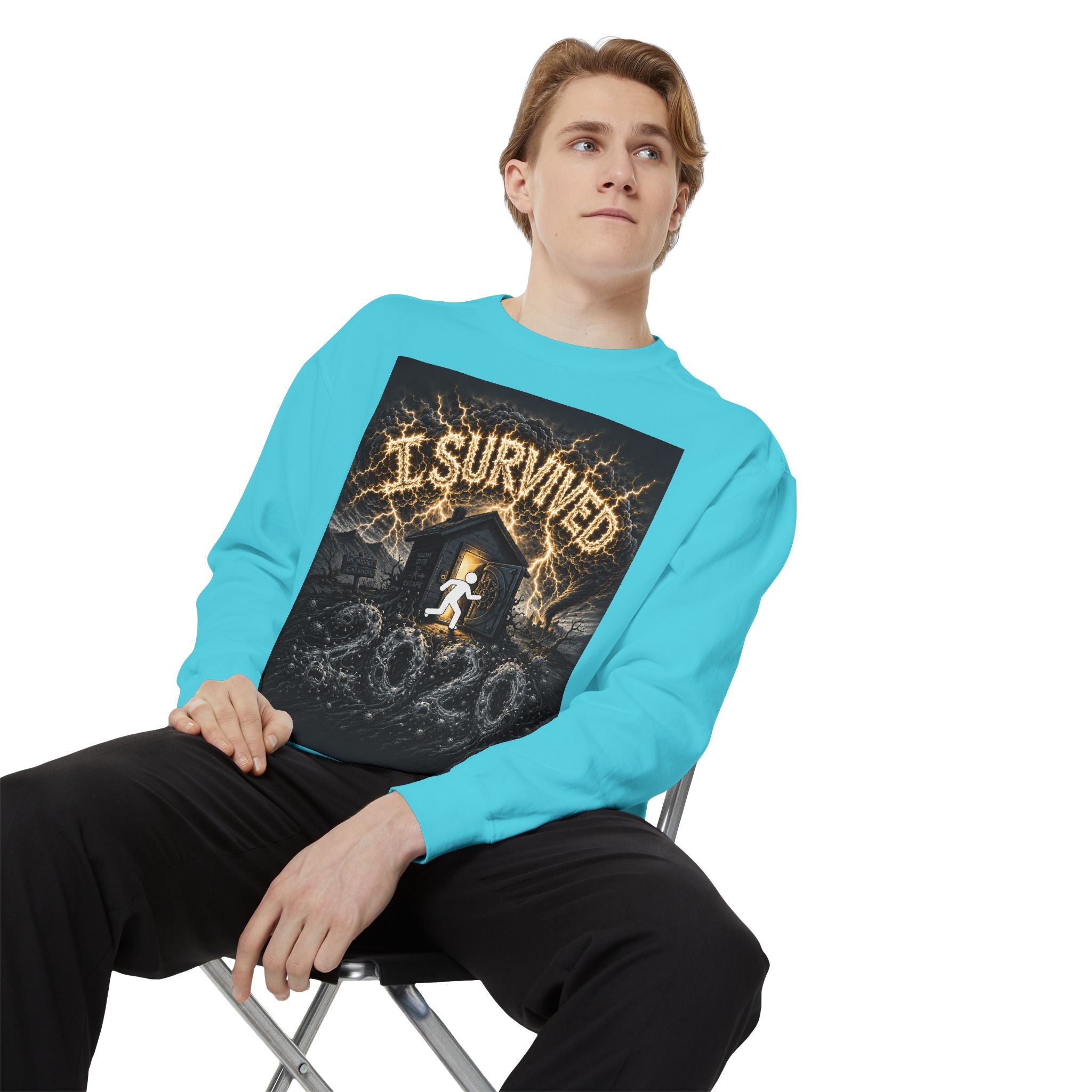 I Survived 2020 — Original PILOT Design Unisex Garment-Dyed Sweatshirt