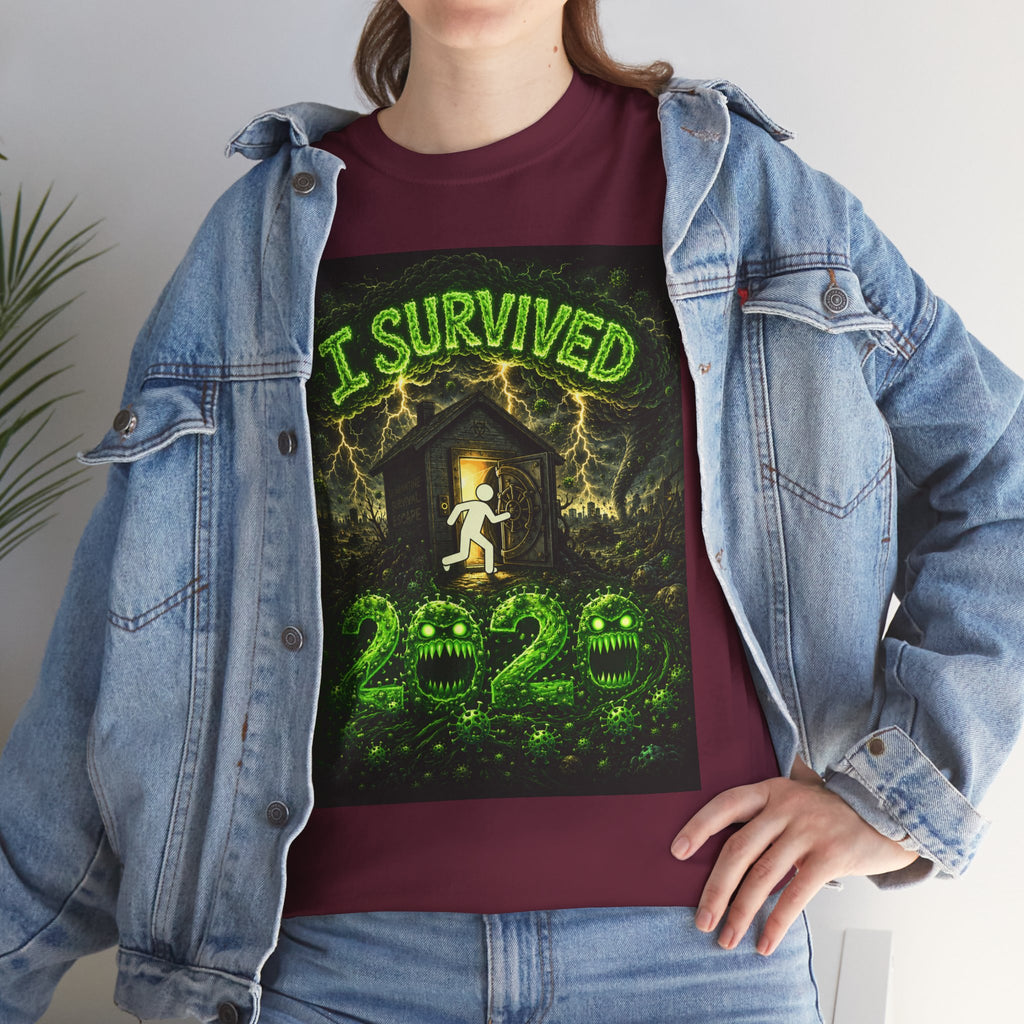 I Survived 2020 — S1:E1 "COVID-19: The Coronavirus" | Pandemic Edition Unisex Heavy Cotton Tee