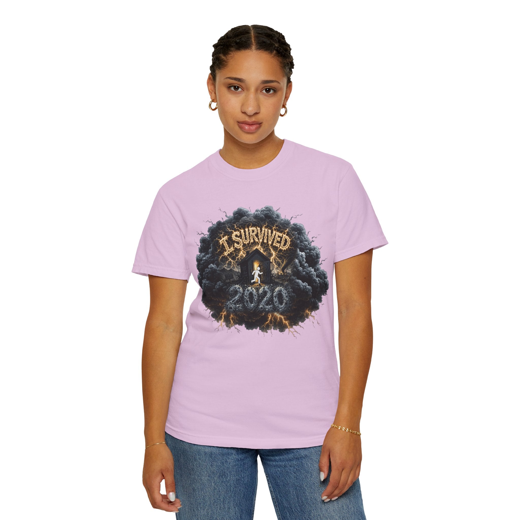 I Survived 2020 — Original Design Teaser Tee | Season 1 Premiere Drop Unisex Garment-Dyed T-shirt