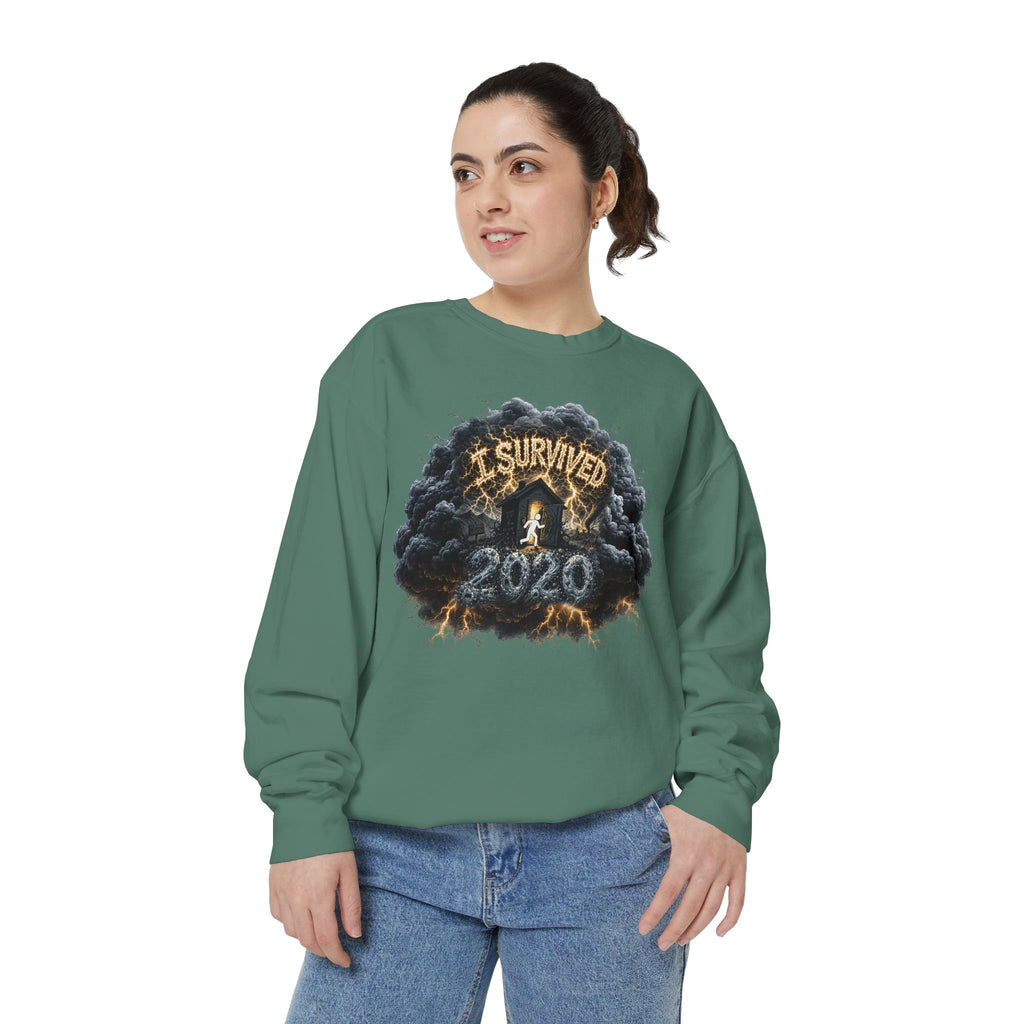 I Survived 2020 — Director's Cut Original Design Teaser Sweatshirt | Season 1 Premiere Drop Unisex Garment-Dyed Sweatshirt